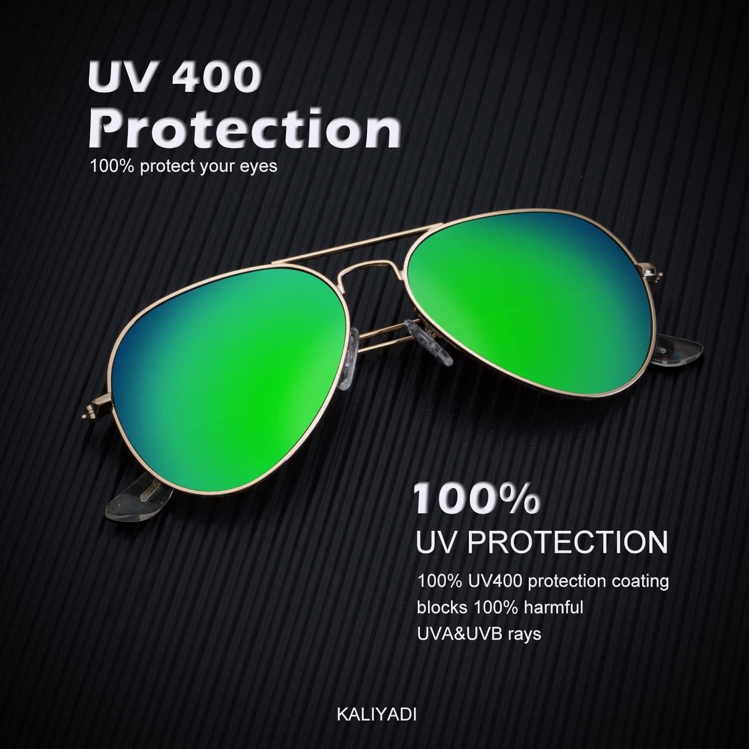 Gafas de Sol KALIYADI Aviador Polarizadas UV 3 Piezas