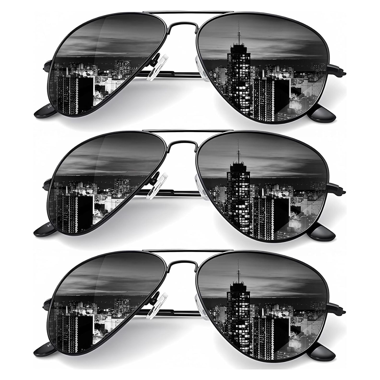 Gafas de Sol KALIYADI Aviador Polarizadas 3 Paquetes