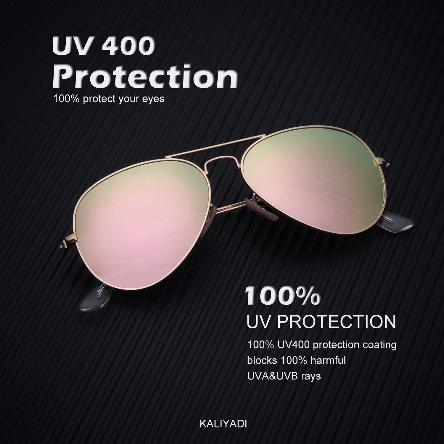 Gafas de Sol KALIYADI Aviador Polarizadas UV 2 Paquete