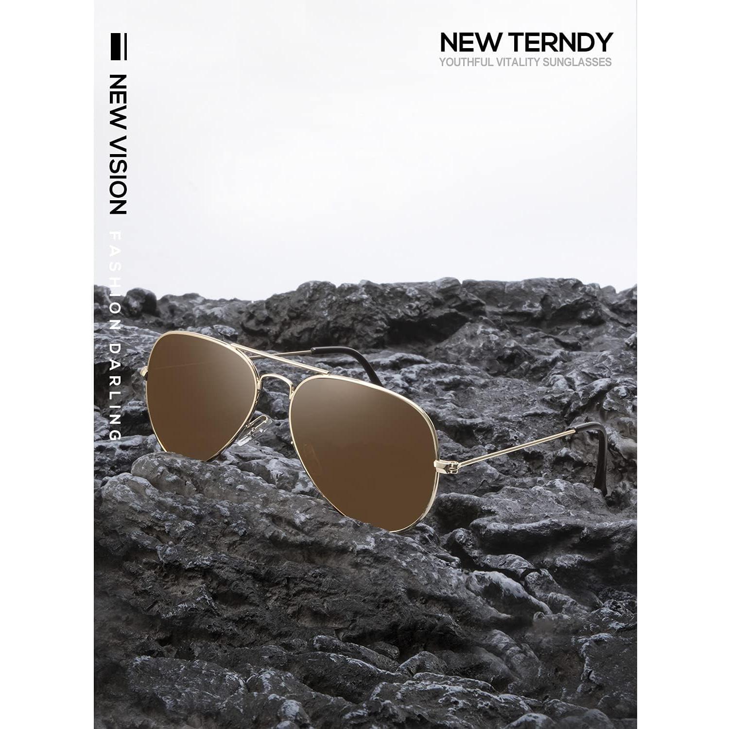 Gafas de Sol KALIYADI Aviador Polarizadas UV 3 Piezas