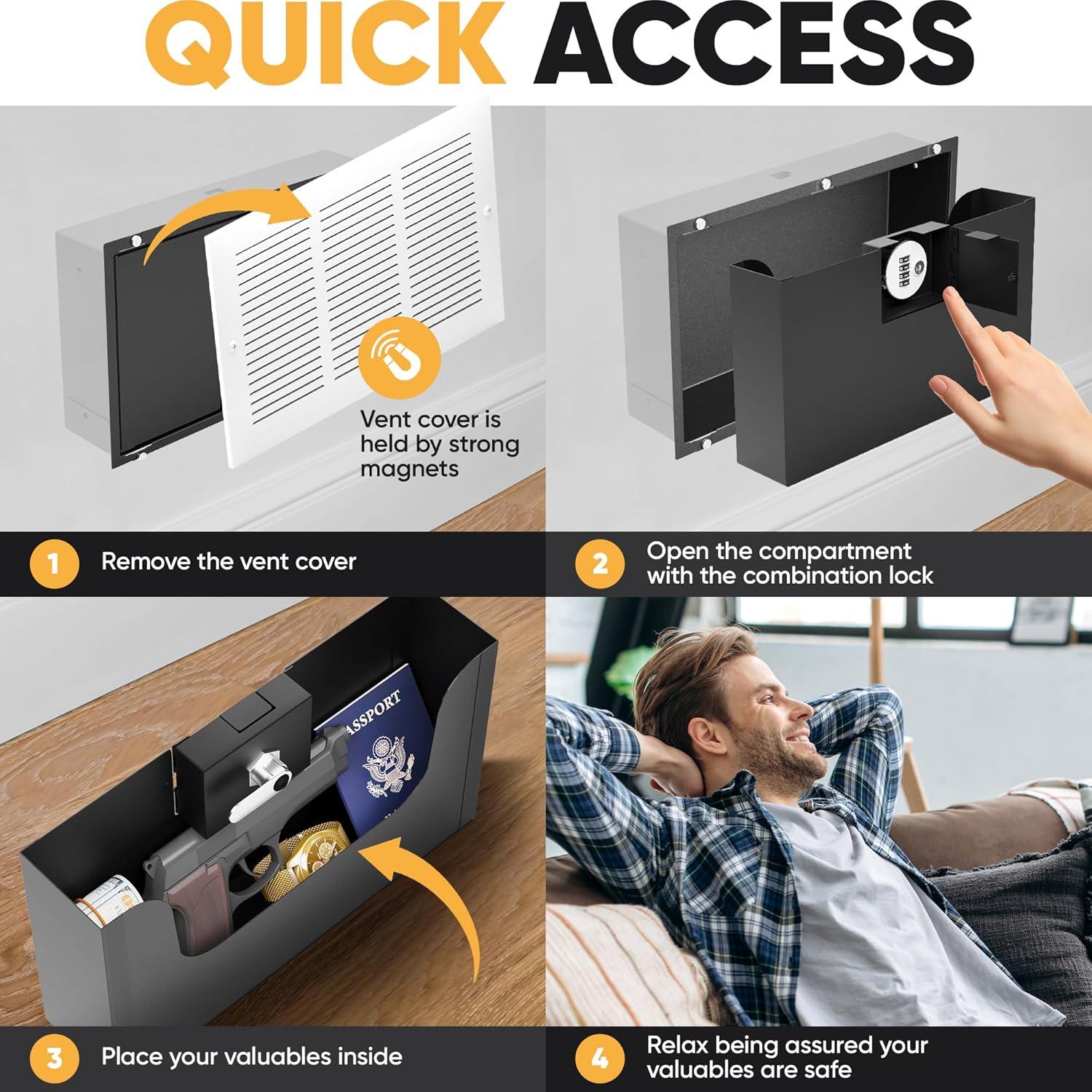 Caja Fuerte Oculta Elder Welder con Ventilación y Cerradura