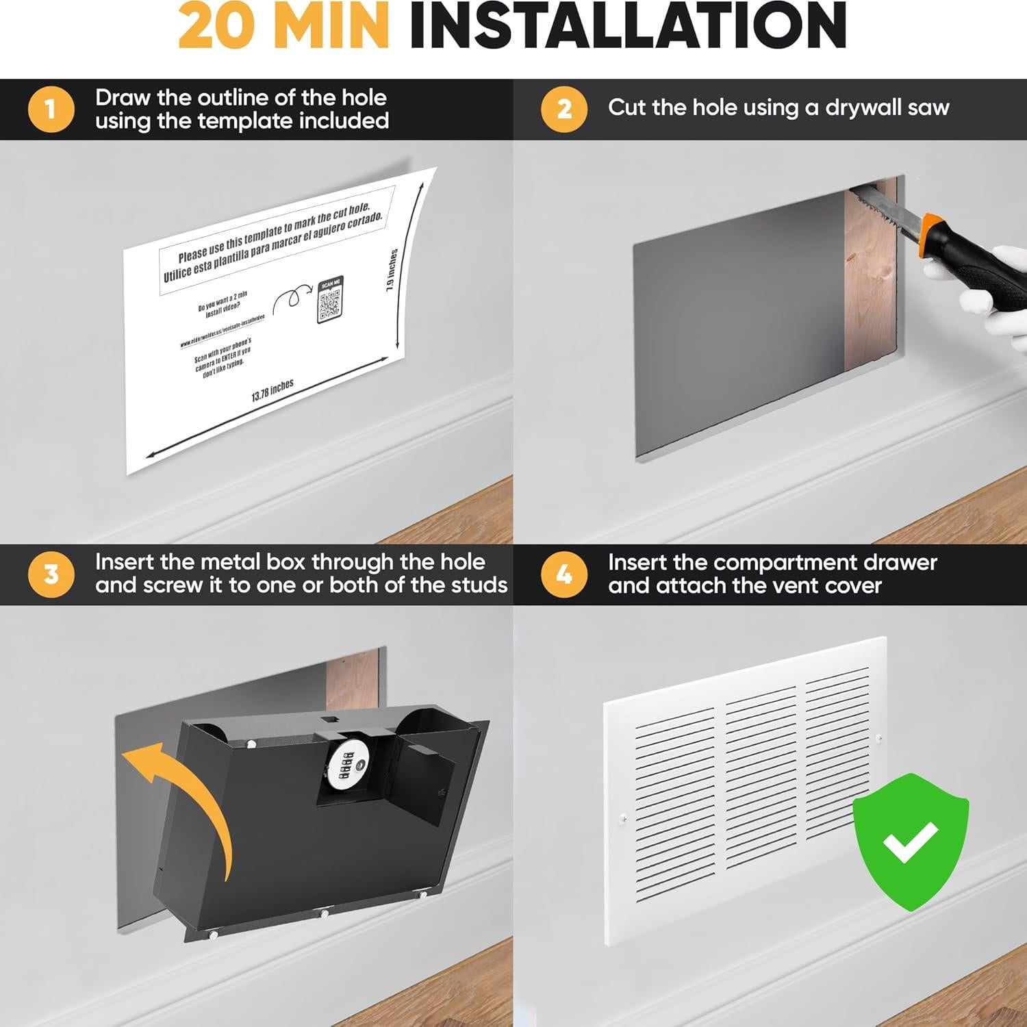 Caja Fuerte Oculta Elder Welder con Ventilación y Cerradura