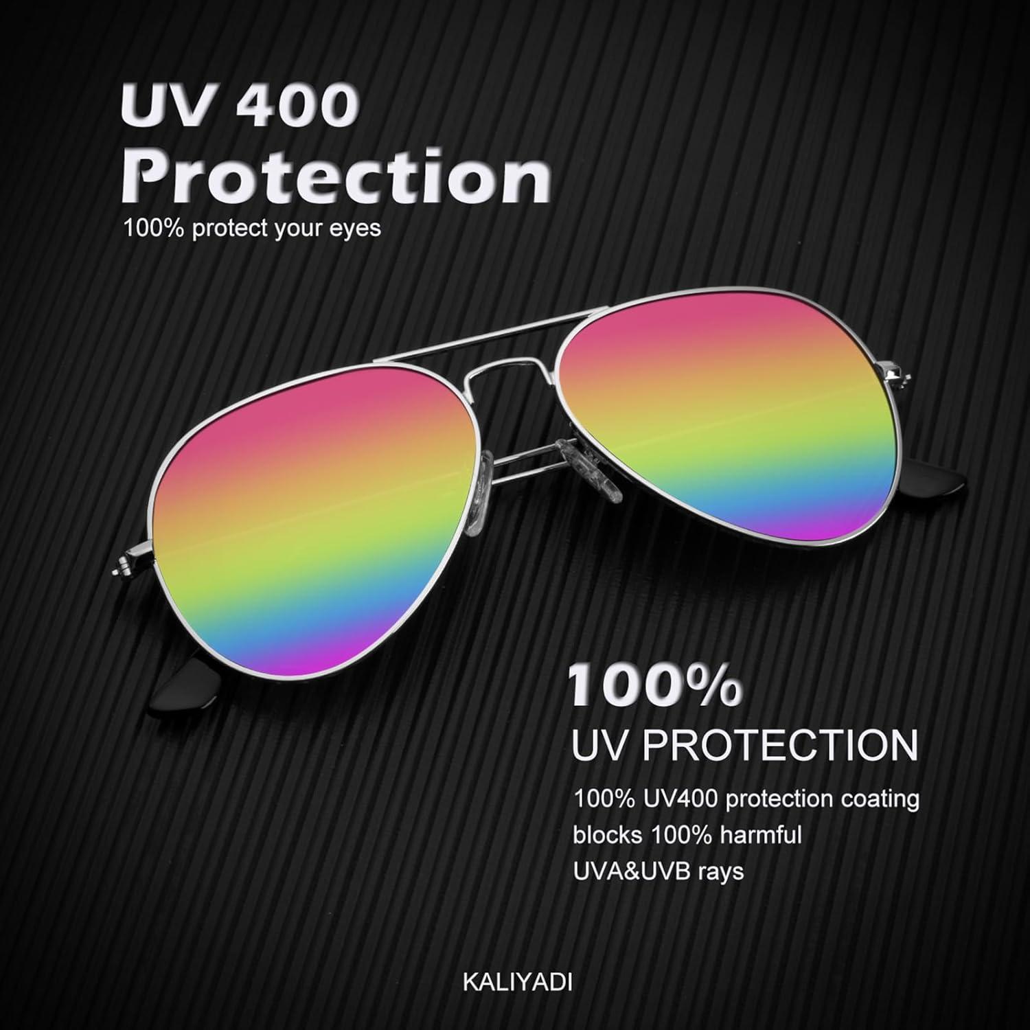 Gafas de Sol KALIYADI Aviador Polarizadas 3 Paquetes