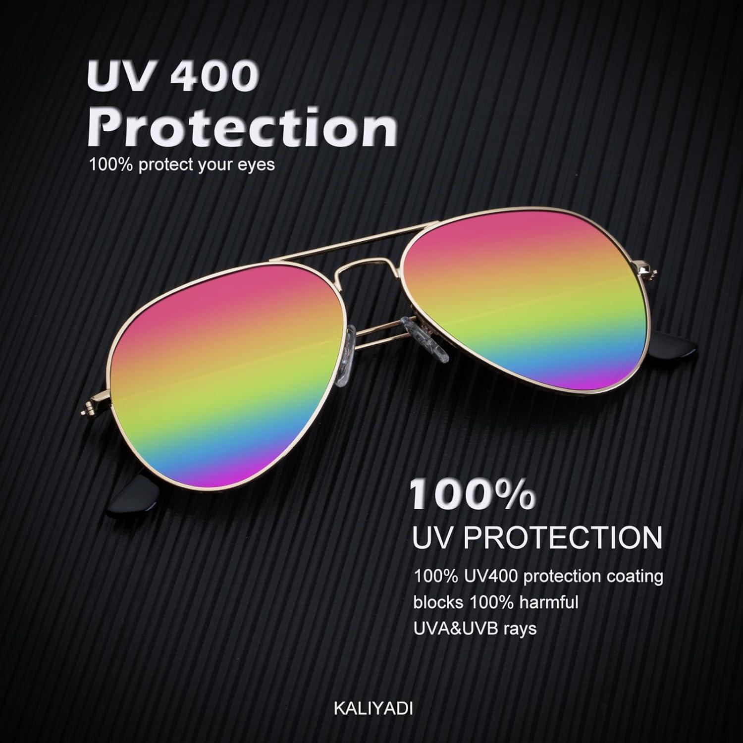 Gafas de Sol KALIYADI Aviador Polarizadas 3 Paquetes