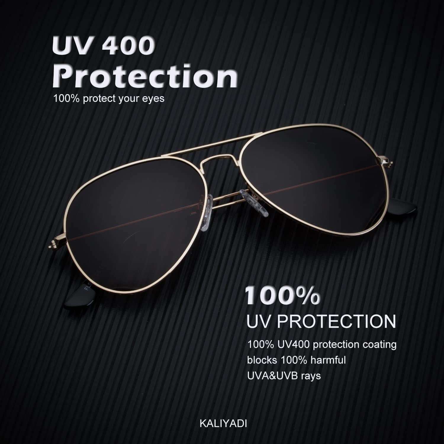 Gafas de Sol KALIYADI Aviador Polarizadas UV 58mm Marrón