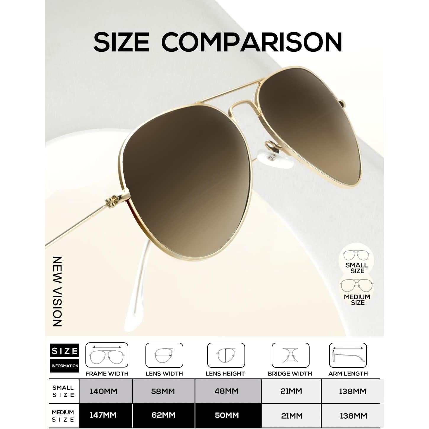 Gafas de Sol KALIYADI Aviador Polarizadas UV 58mm Marrón