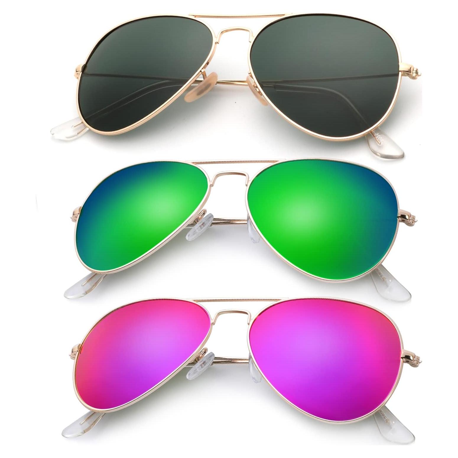 Gafas de Sol KALIYADI Aviador Polarizadas UV 3 Paquetes