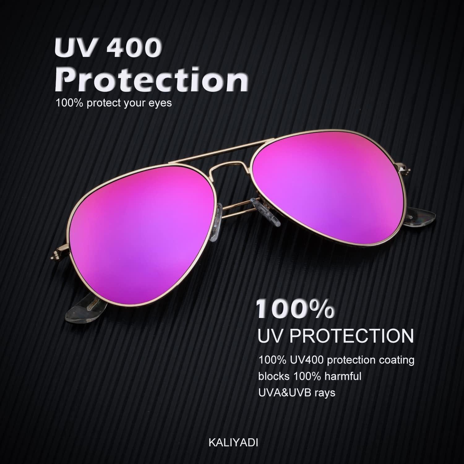 Gafas de Sol KALIYADI Aviador Polarizadas UV 3 Paquetes