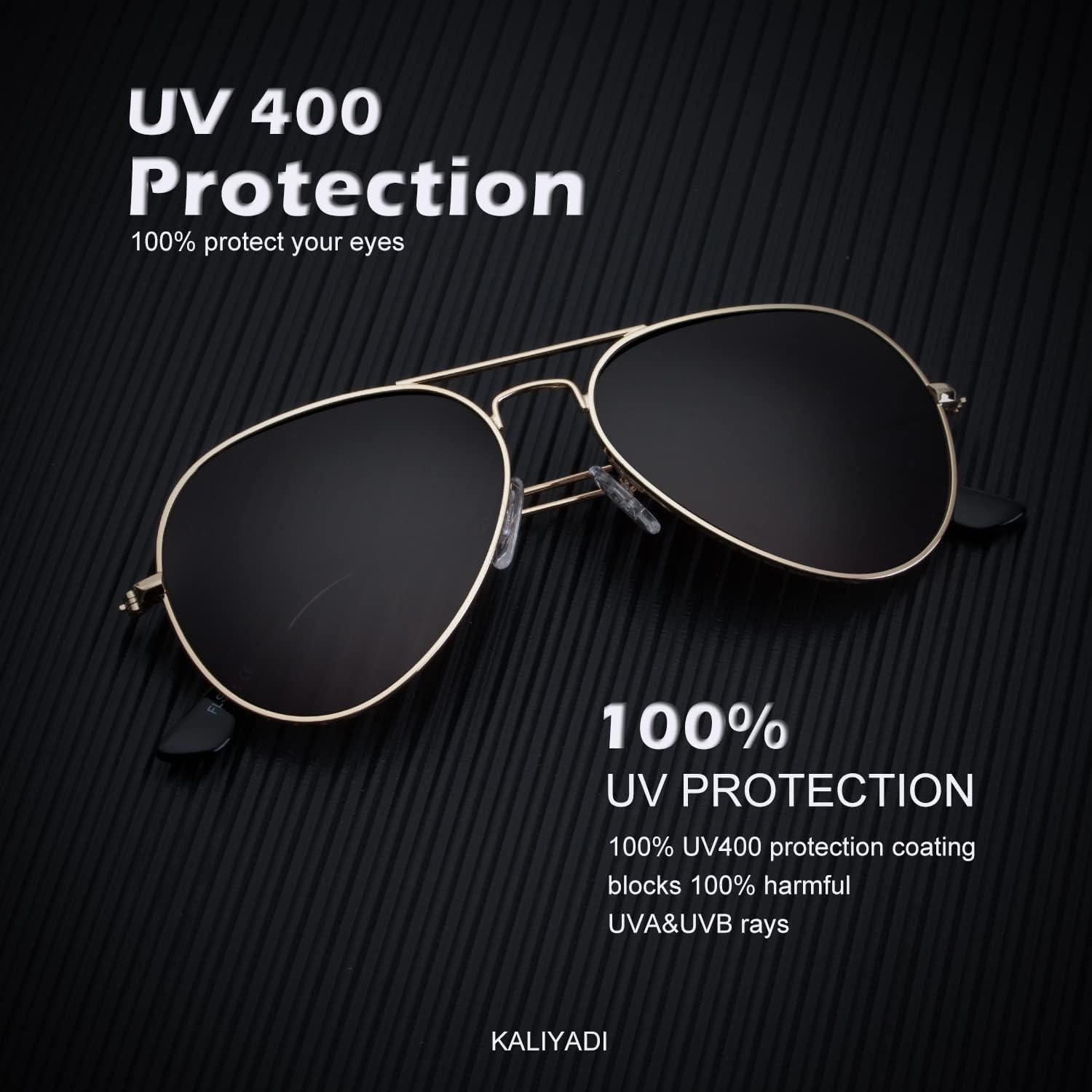 Gafas de Sol KALIYADI Aviador Polarizadas UV - Paquete de 3