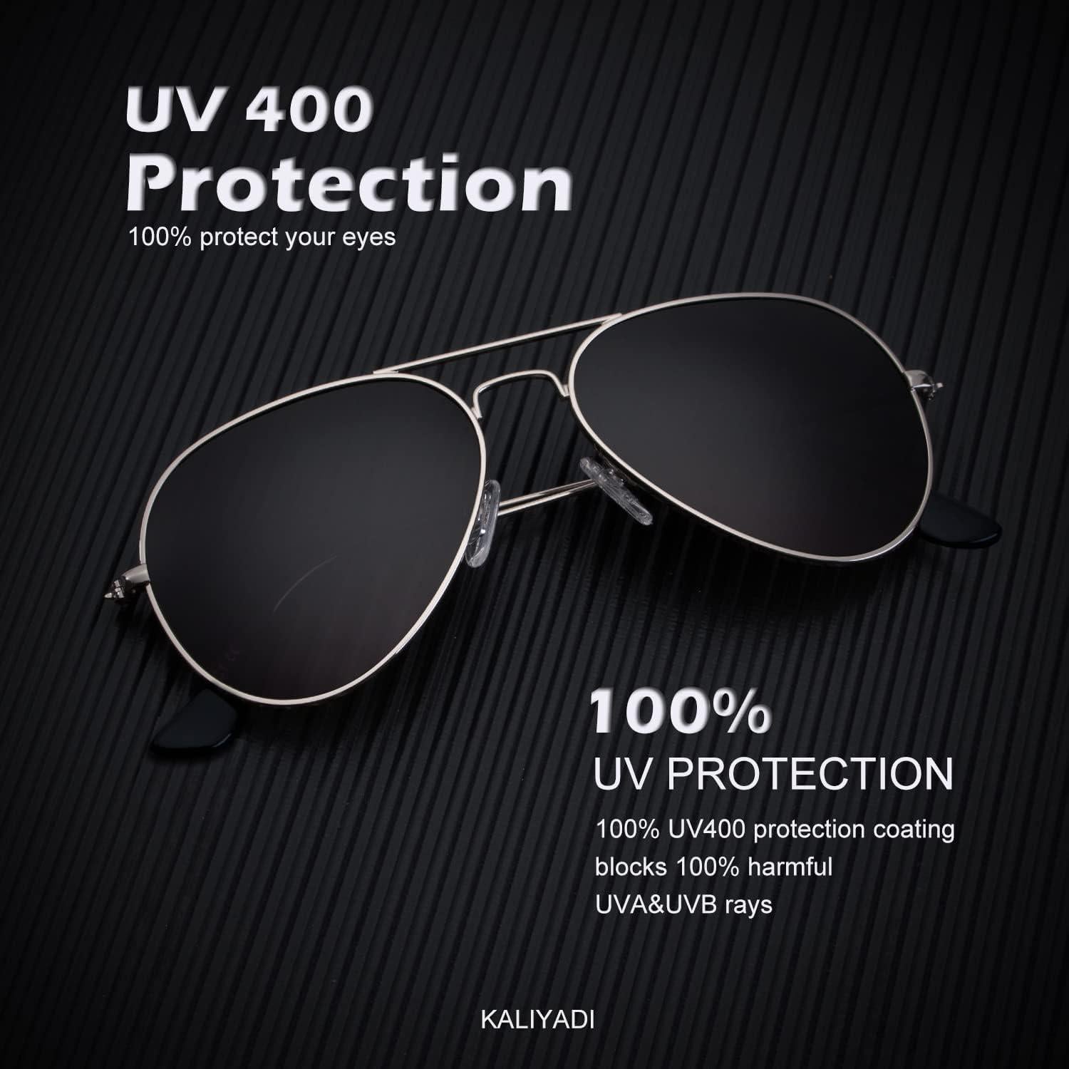 Gafas de Sol KALIYADI Aviador Polarizadas UV - Paquete de 3