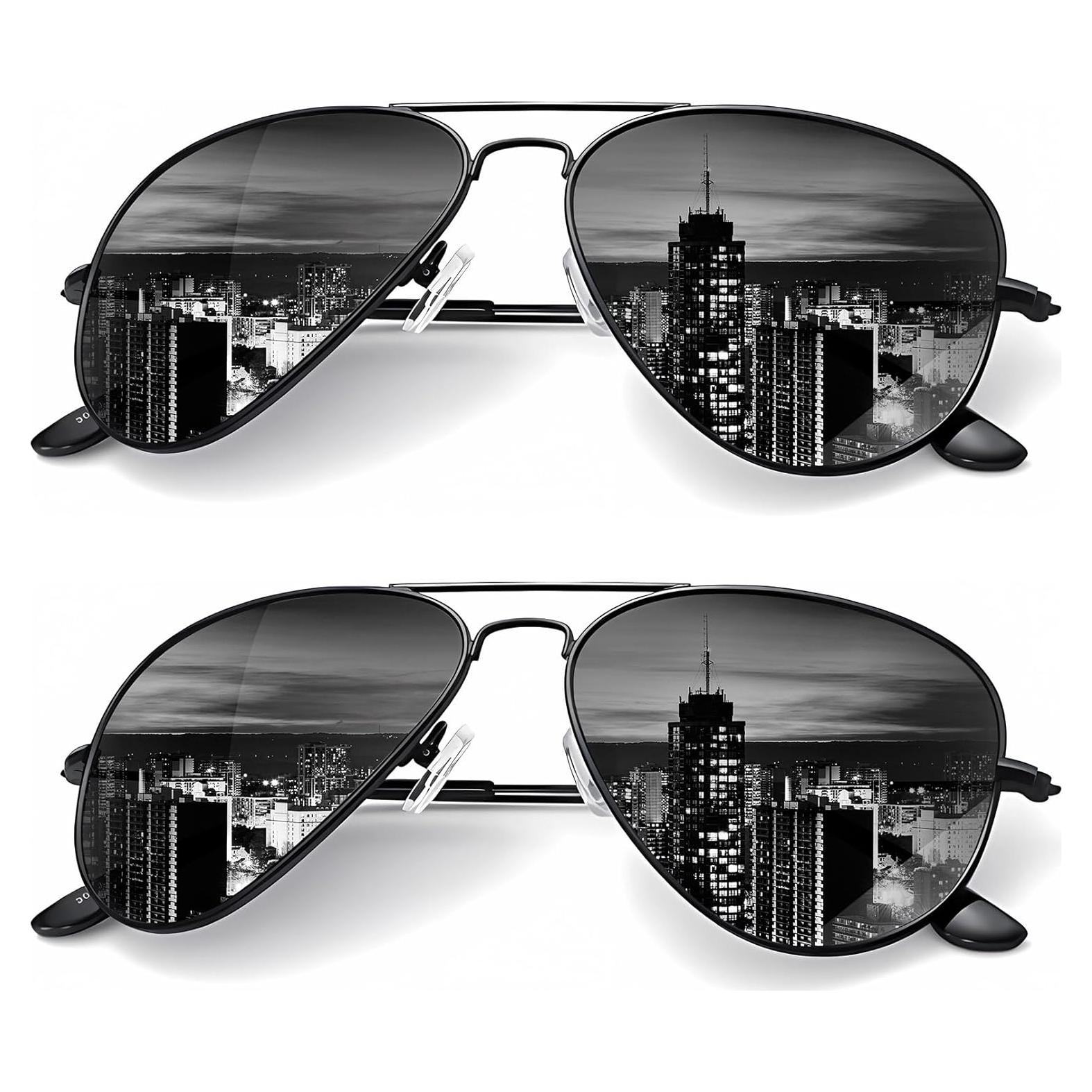 Gafas de Sol KALIYADI Aviador Polarizadas 2 Paquetes