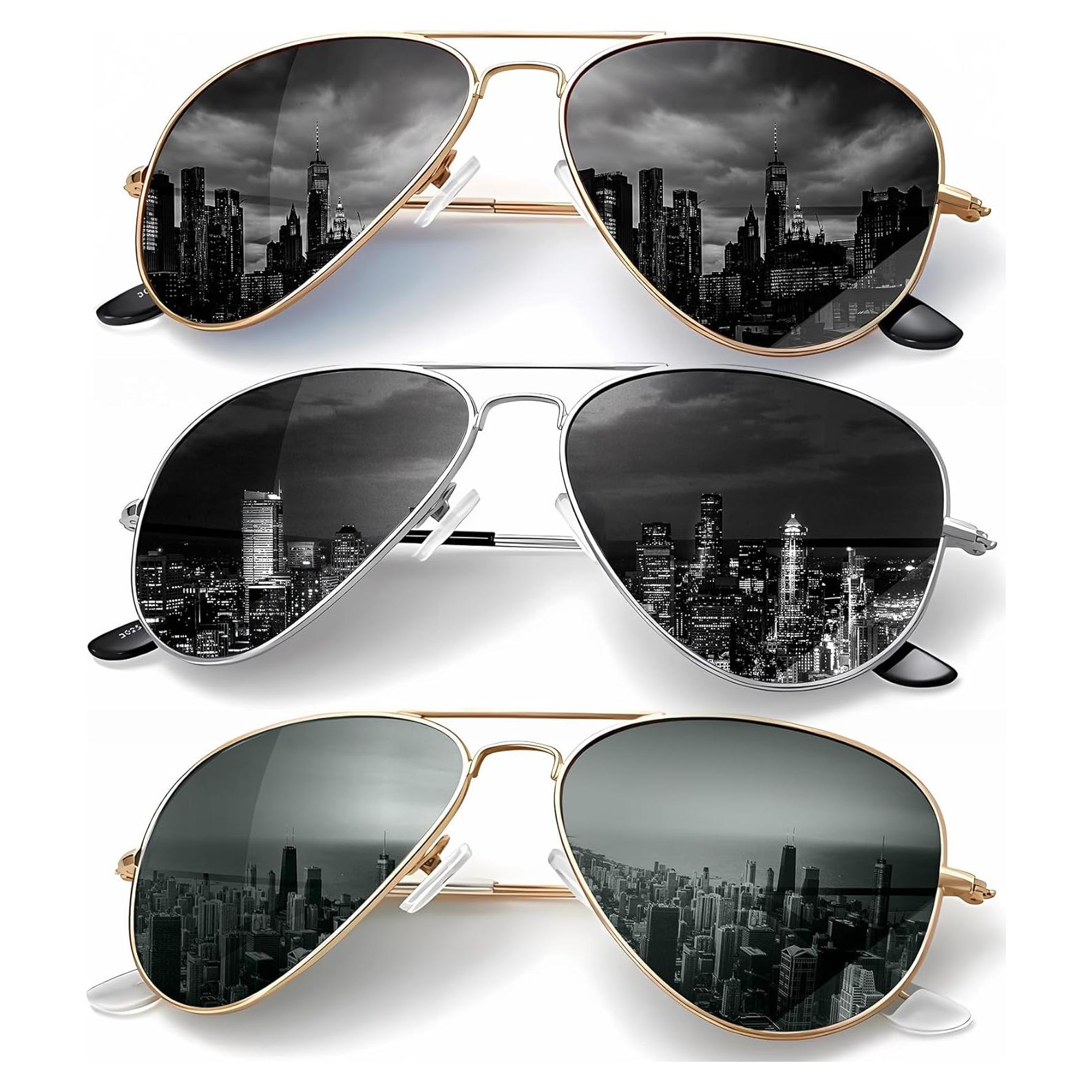 Gafas de Sol KALIYADI Aviador Polarizadas 3 Piezas UV