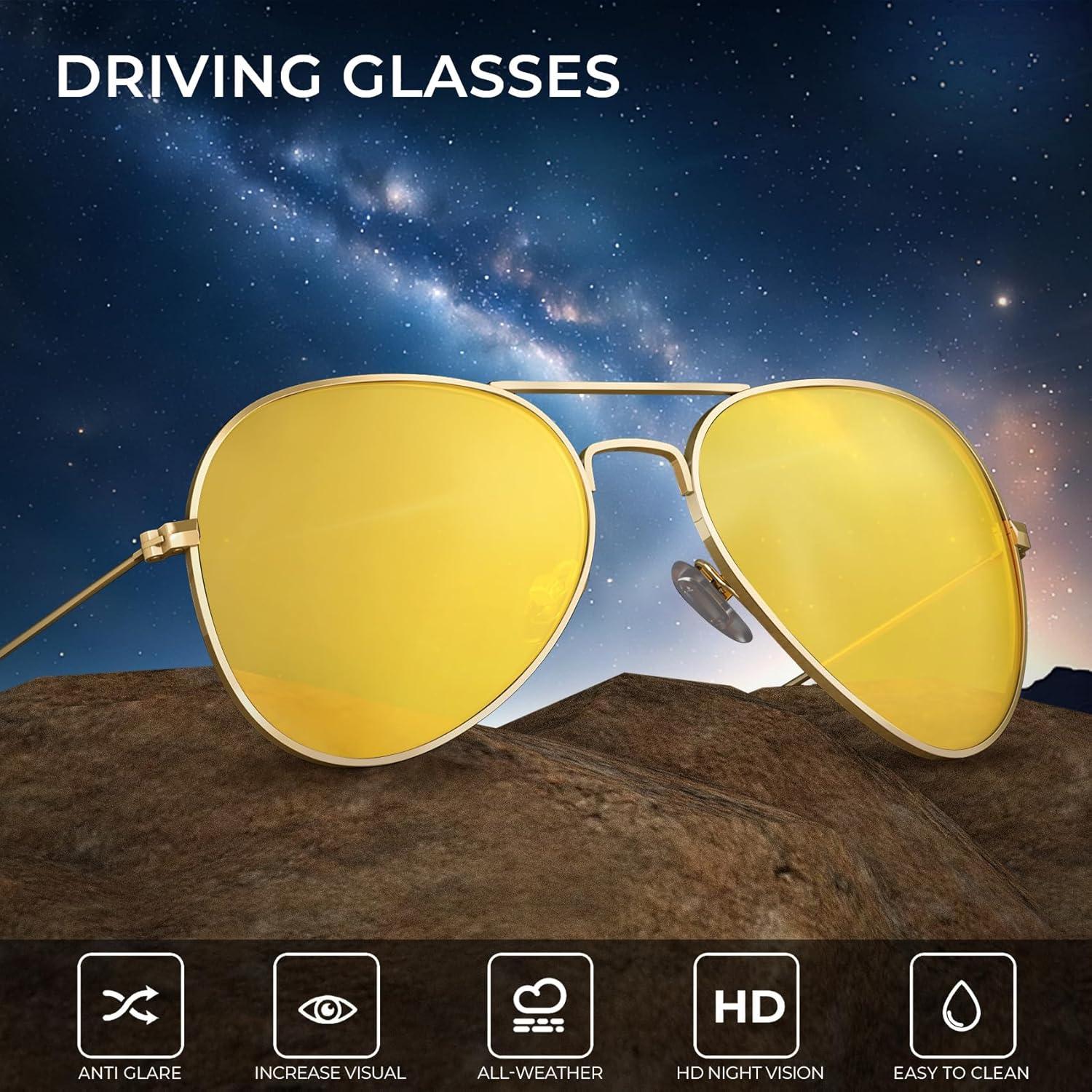 Gafas de sol KALIYADI aviador polarizadas UV para hombres y mujeres