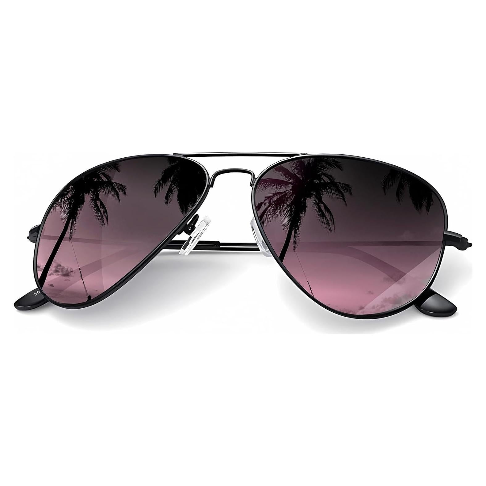 Gafas de Sol KALIYADI Aviador Polarizadas UV 62mm Gradiente Púrpura