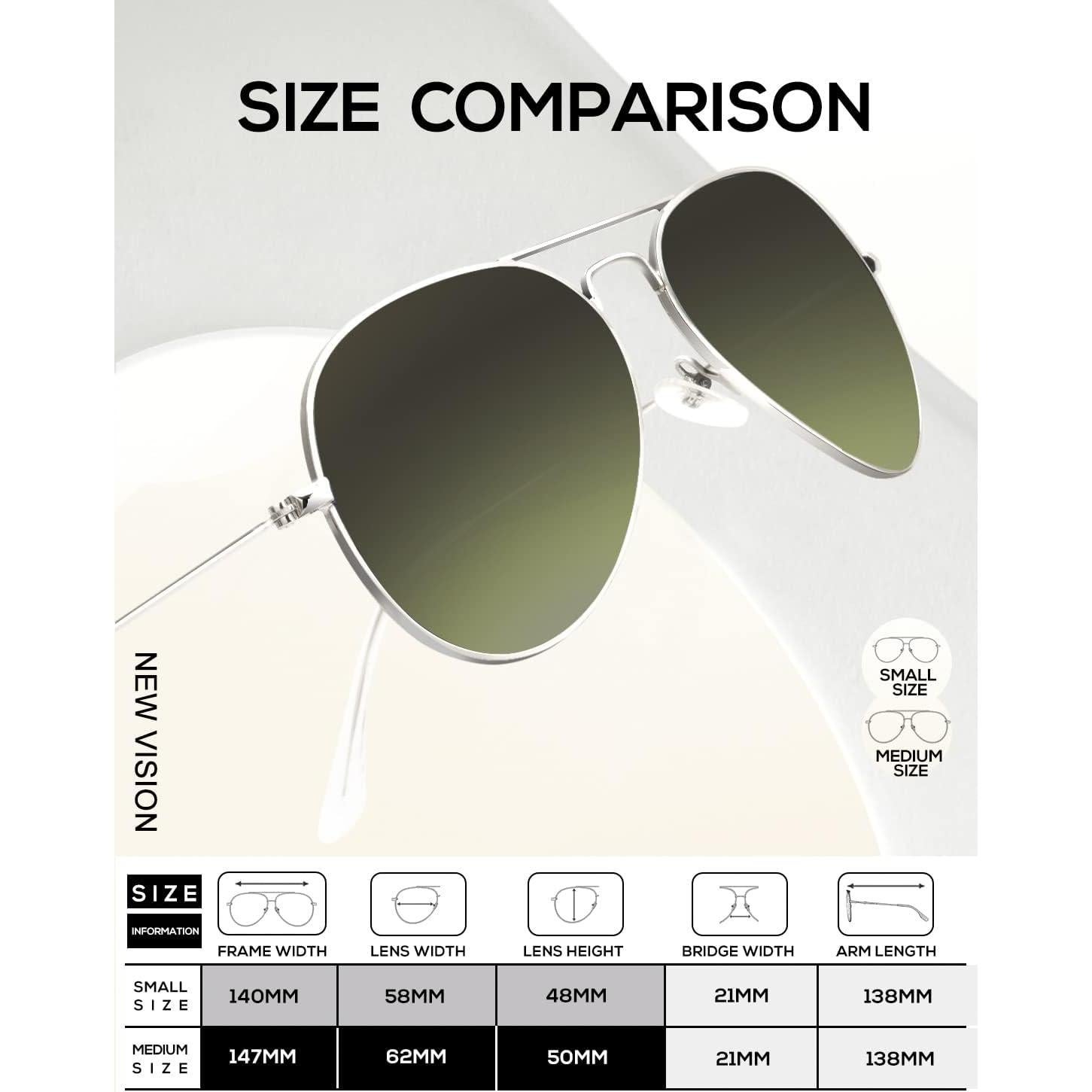 Gafas de Sol KALIYADI Aviador Polarizadas UV 58mm Marrón/Verde