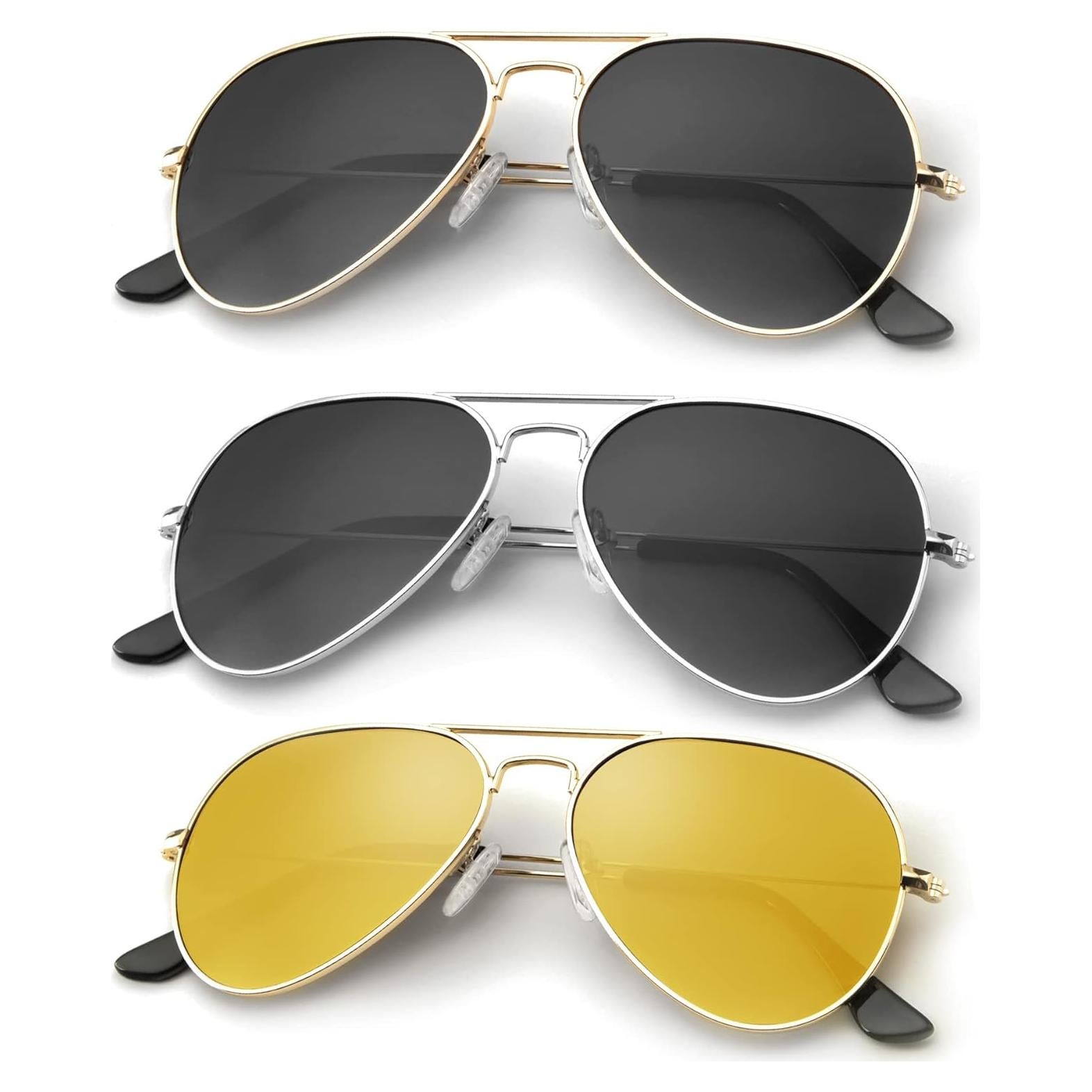 Gafas de Sol KALIYADI Aviador Polarizadas 3 Piezas