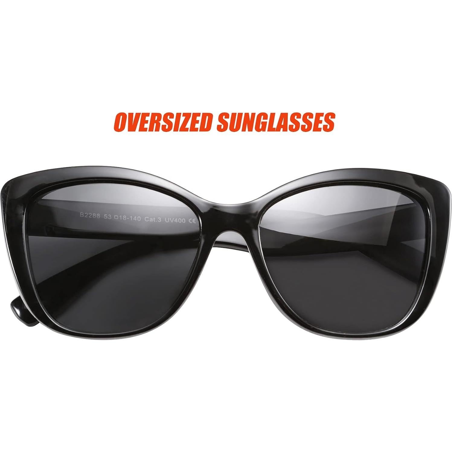 Gafas de Sol FEISEDY Cuadradas Cat Eye Polarizadas 56mm