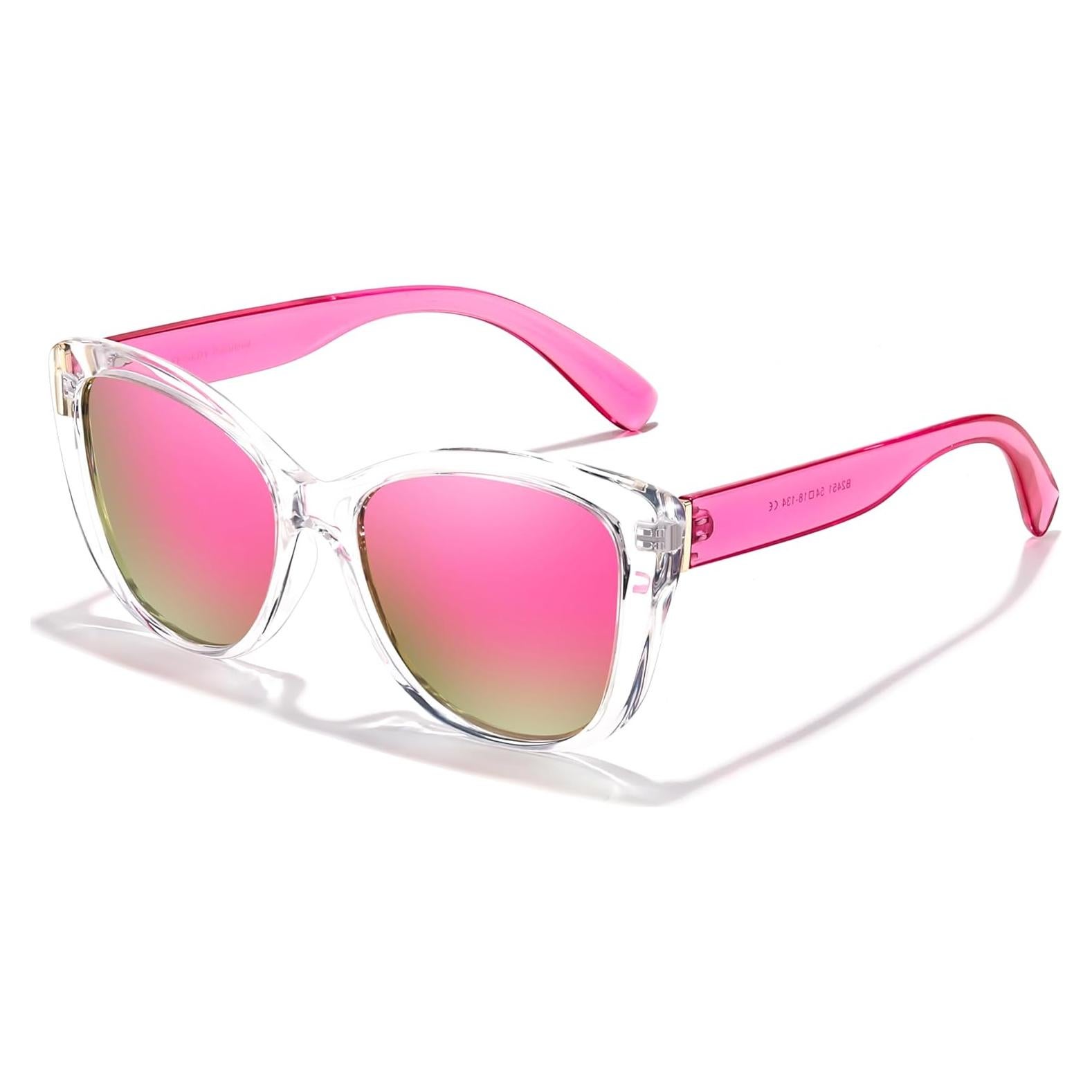 Gafas de Sol FEISEDY Cuadradas Polarizadas Espejo Rosa
