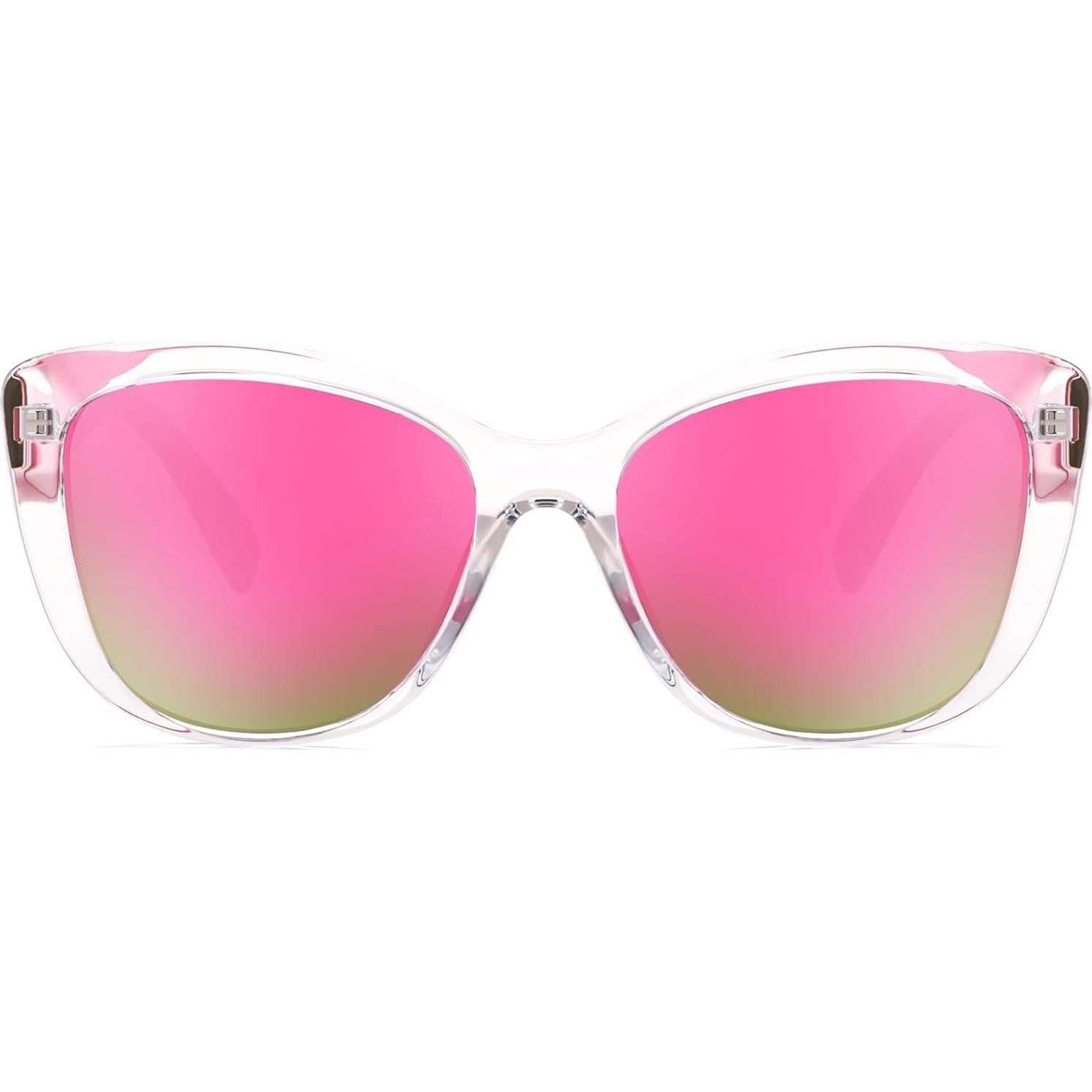Gafas de Sol FEISEDY Cuadradas Polarizadas Espejo Rosa