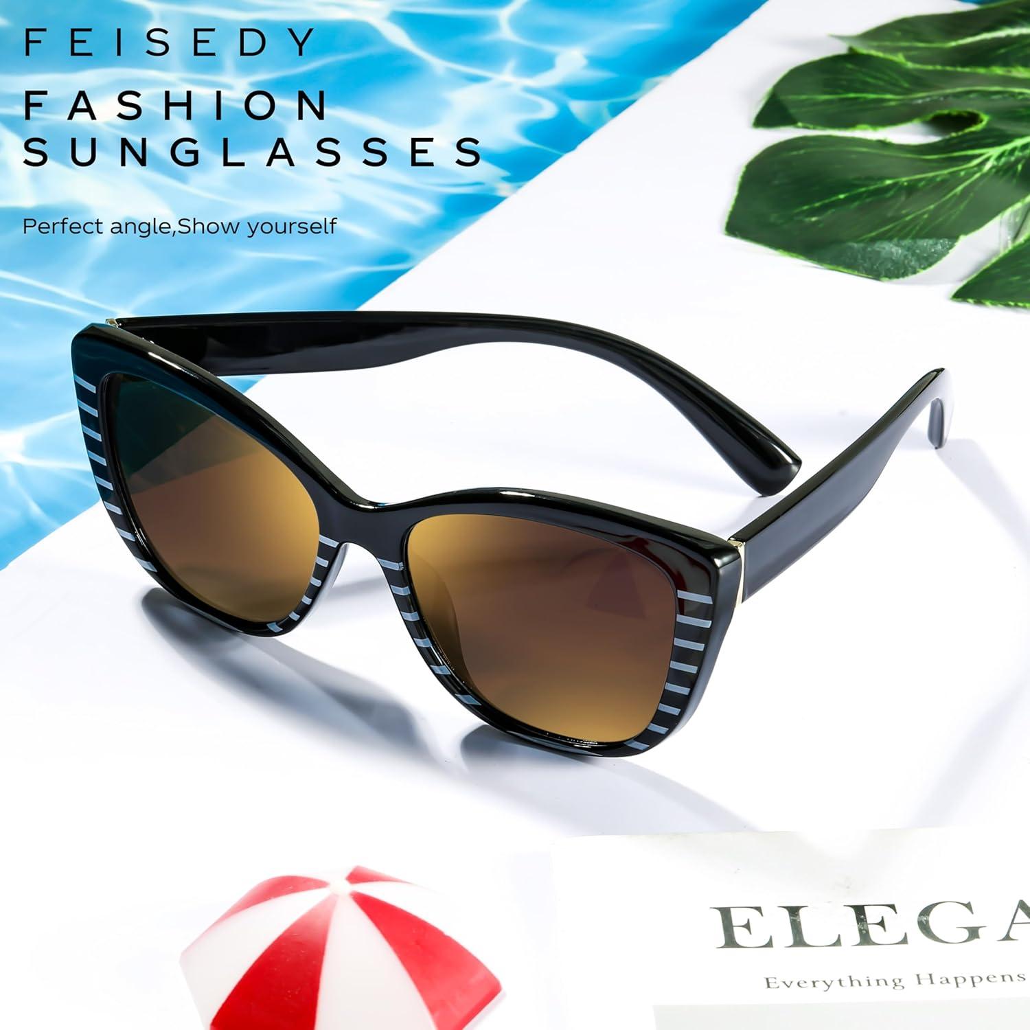 Gafas de Sol FEISEDY Cuadradas Polarizadas UV400 56mm