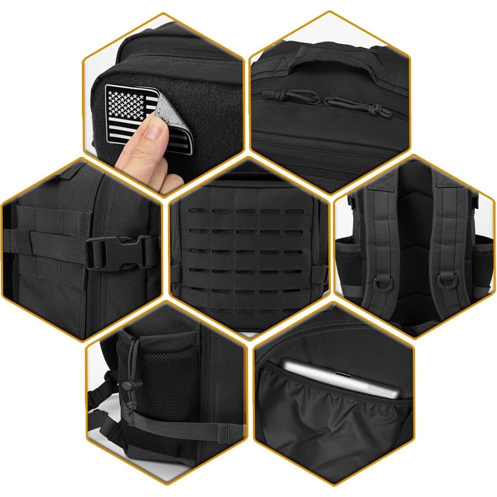 Mochila Táctica Militar QT&QY 25L Resistente al Agua