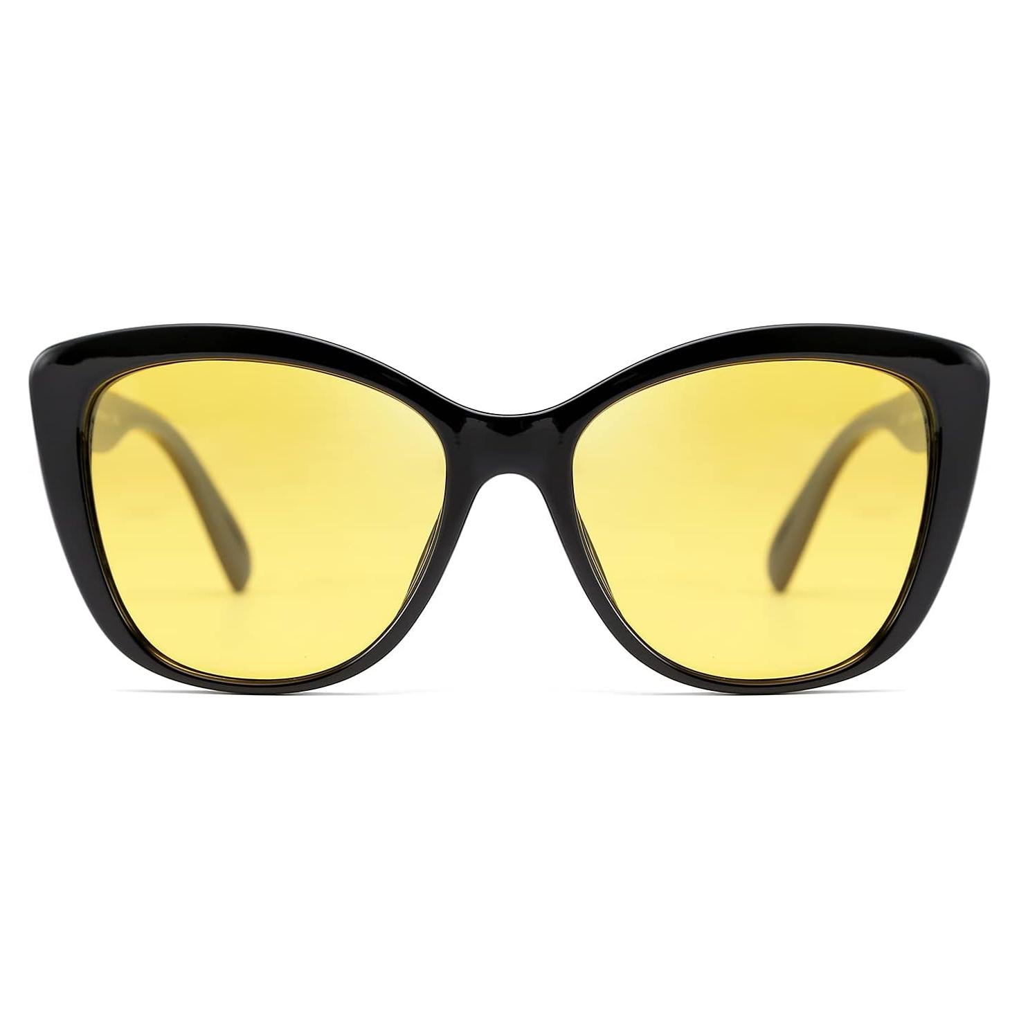 Gafas de Sol FEISEDY Cuadradas Polarizadas Amarillas 56mm