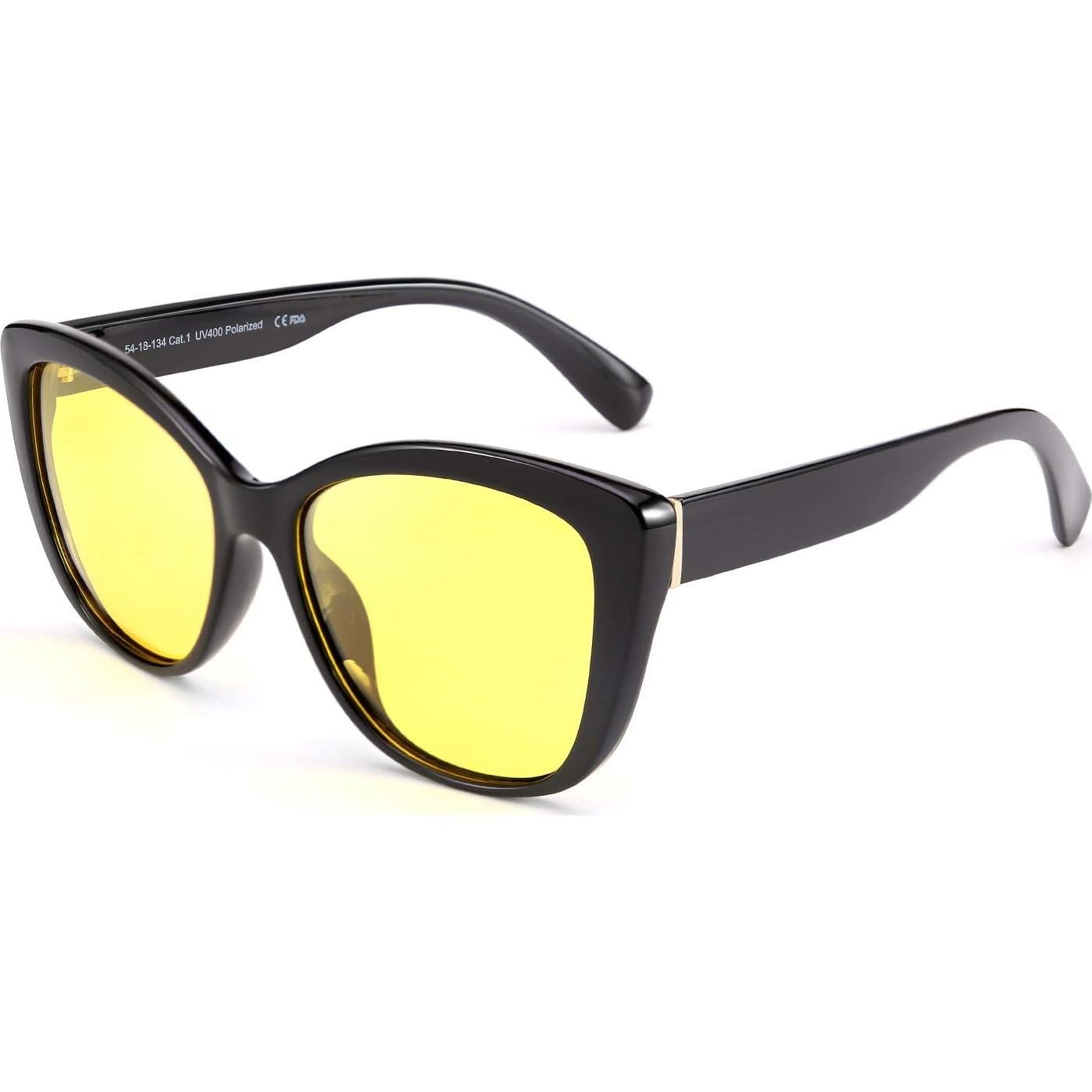 Gafas de Sol FEISEDY Cuadradas Polarizadas Amarillas 56mm