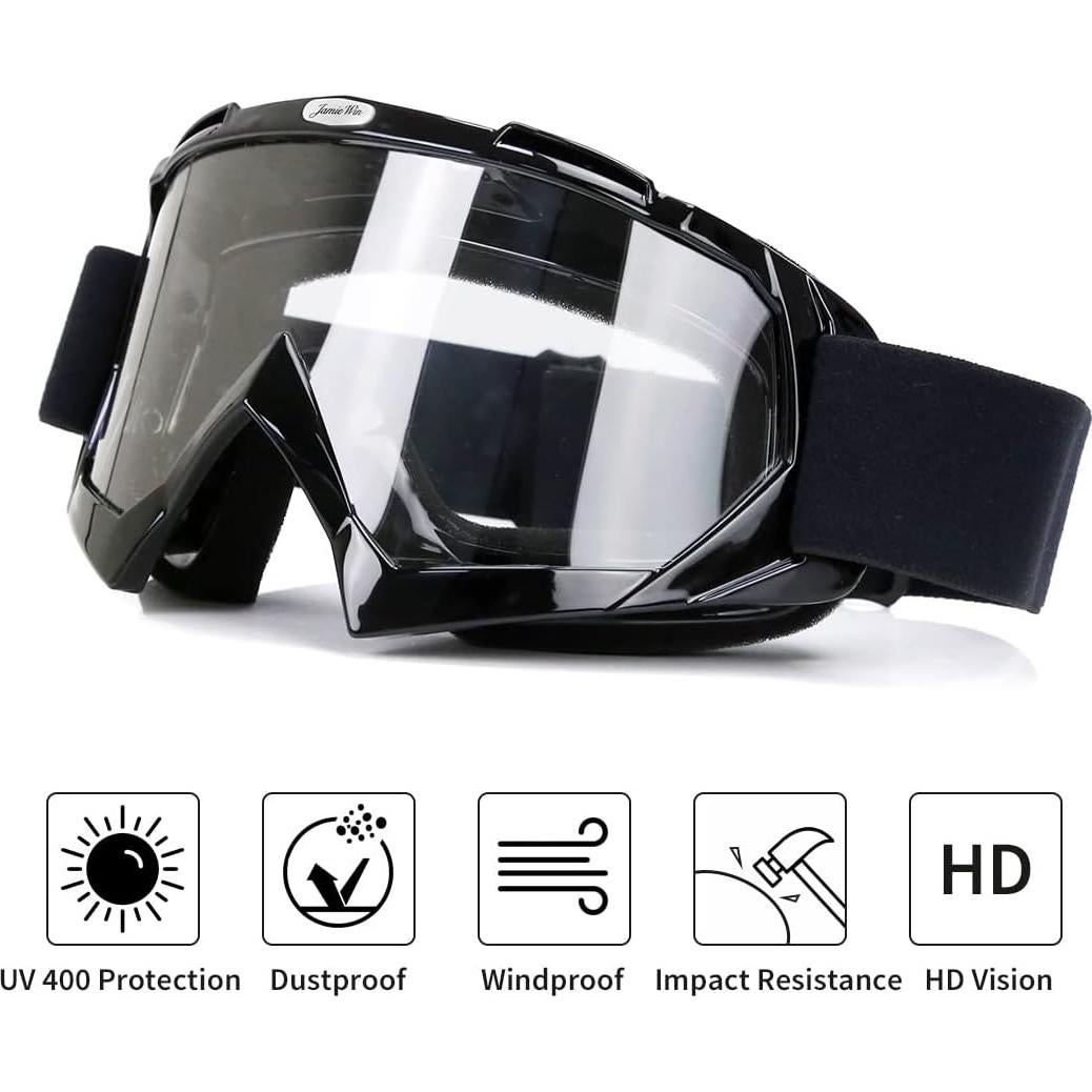 Gafas de Motocross JAMIEWIN OTG Anti Niebla y UV 100g