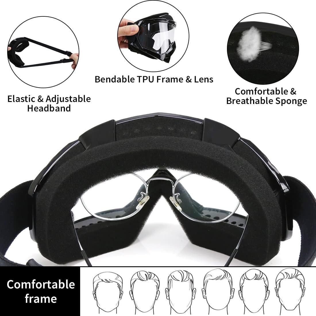 Gafas de Motocross JAMIEWIN OTG Anti Niebla y UV 100g