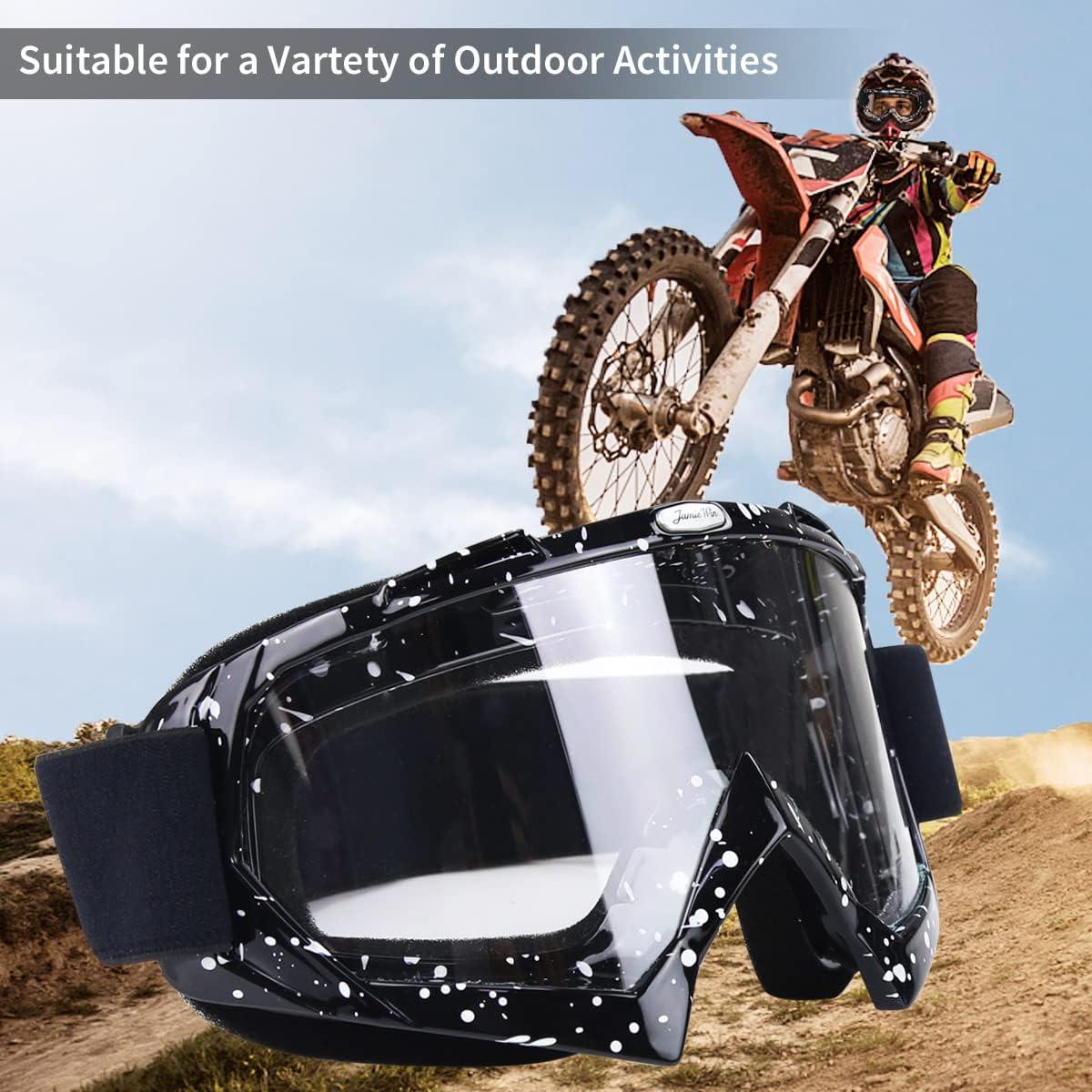 Gafas de Motocross JAMIEWIN Lente Clara Anti Niebla UV400