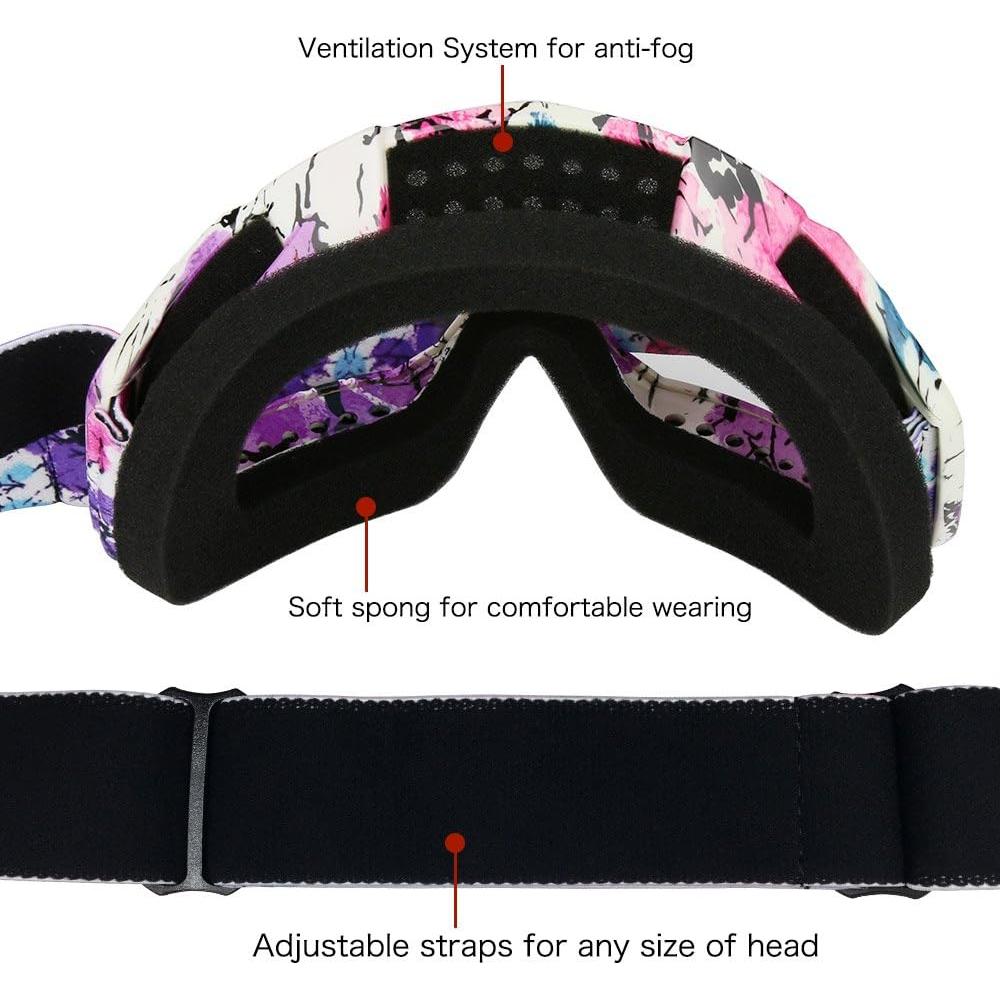 Gafas de Motocross JAMIEWIN Lente Clara UV para ATV