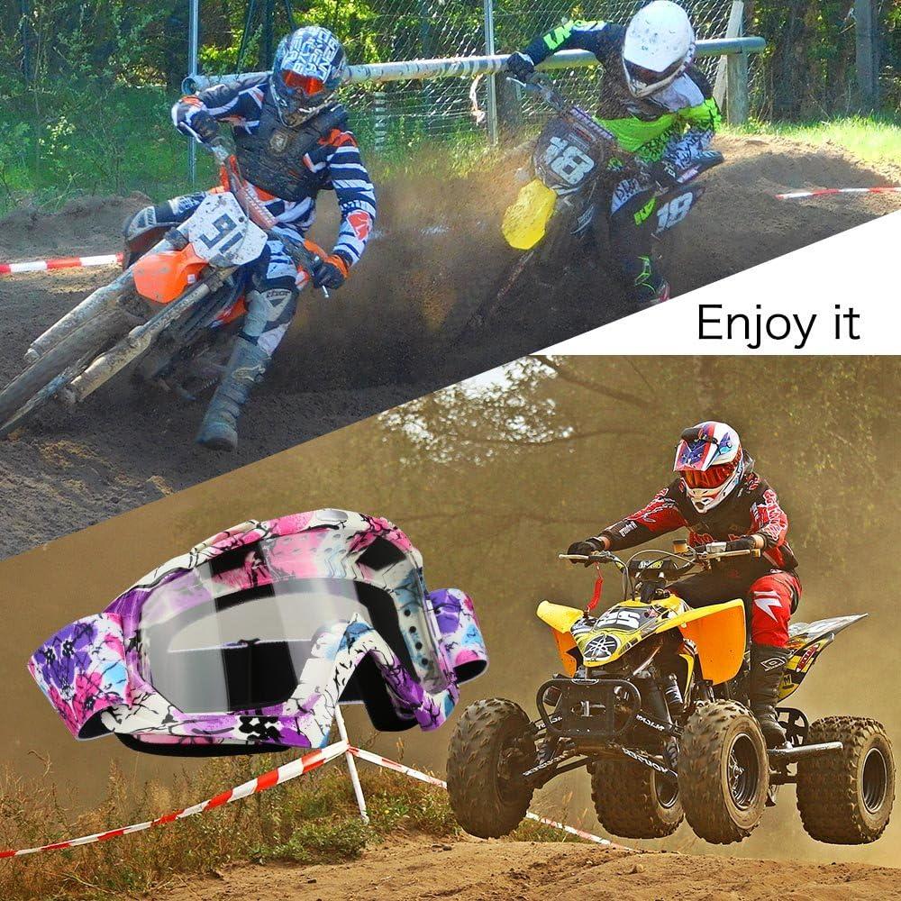 Gafas de Motocross JAMIEWIN Lente Clara UV para ATV