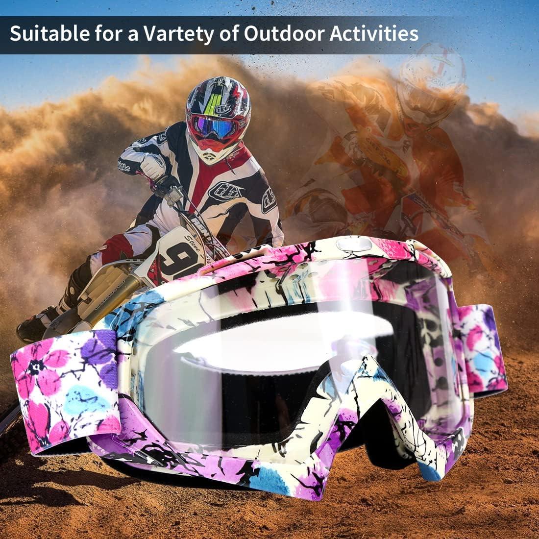 Gafas de Motocross JAMIEWIN Lente Clara UV para ATV