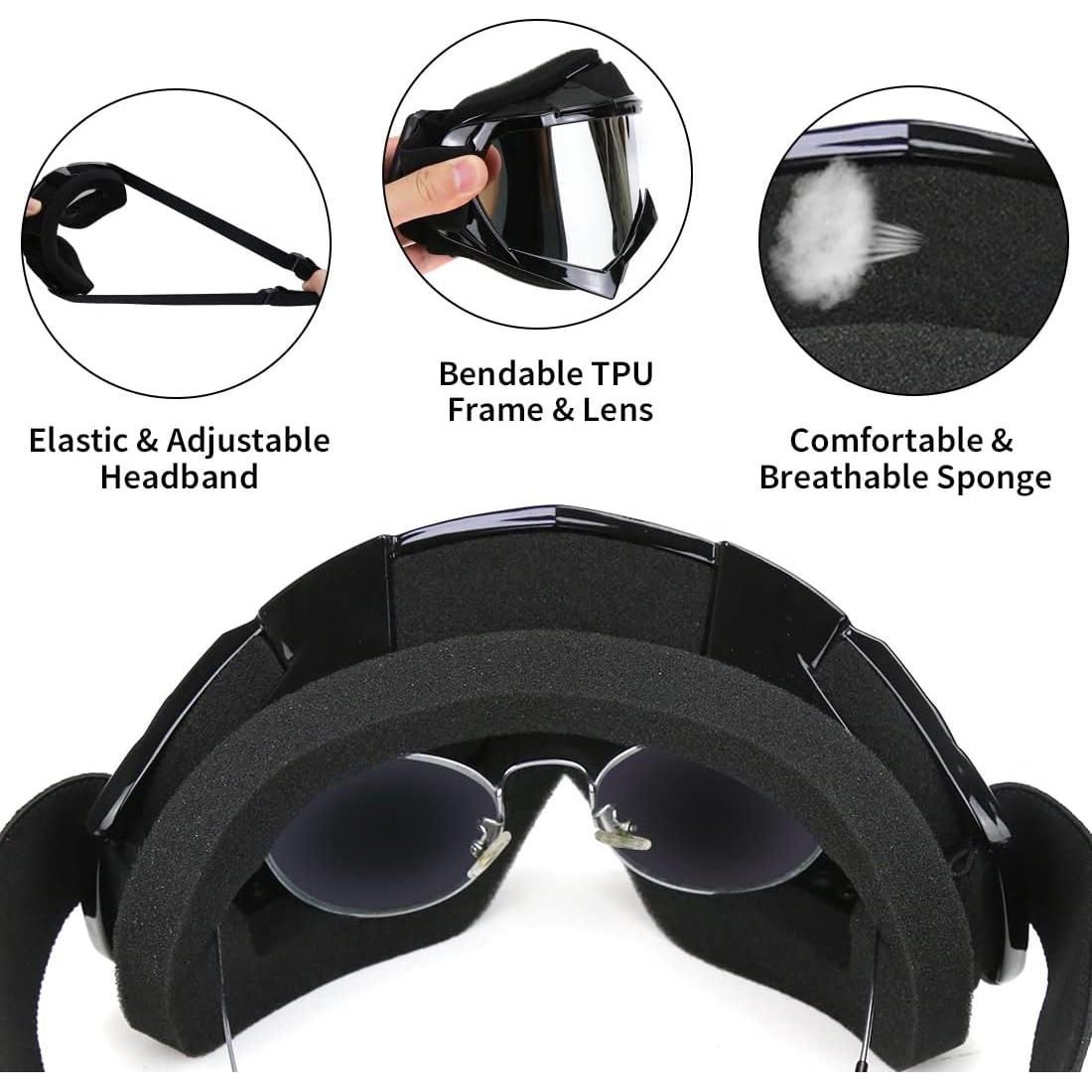 Gafas de Motocross JAMIEWIN - Anti UV, a Prueba de Polvo