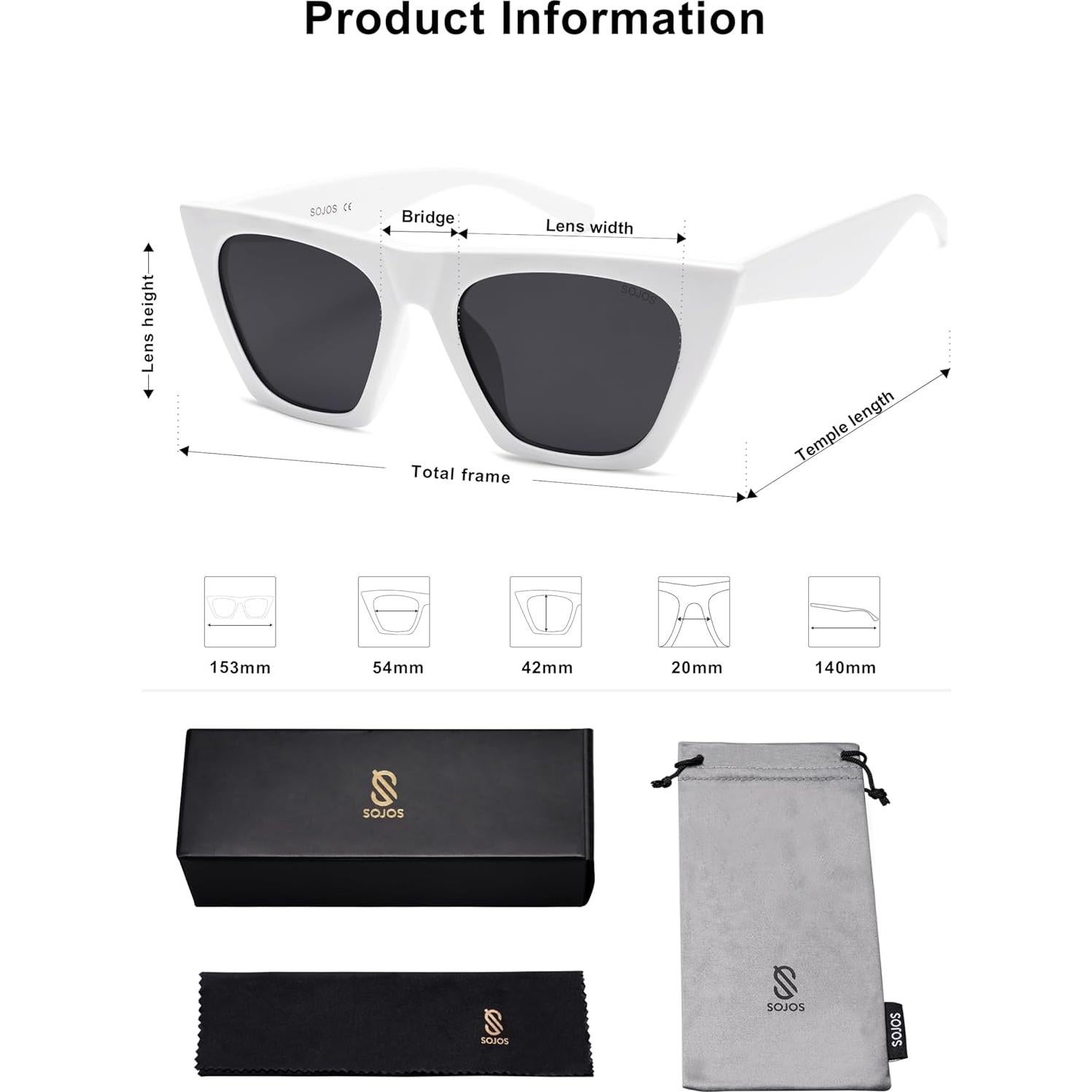 Gafas de sol cateye polarizadas SOJOS Trendy UV400