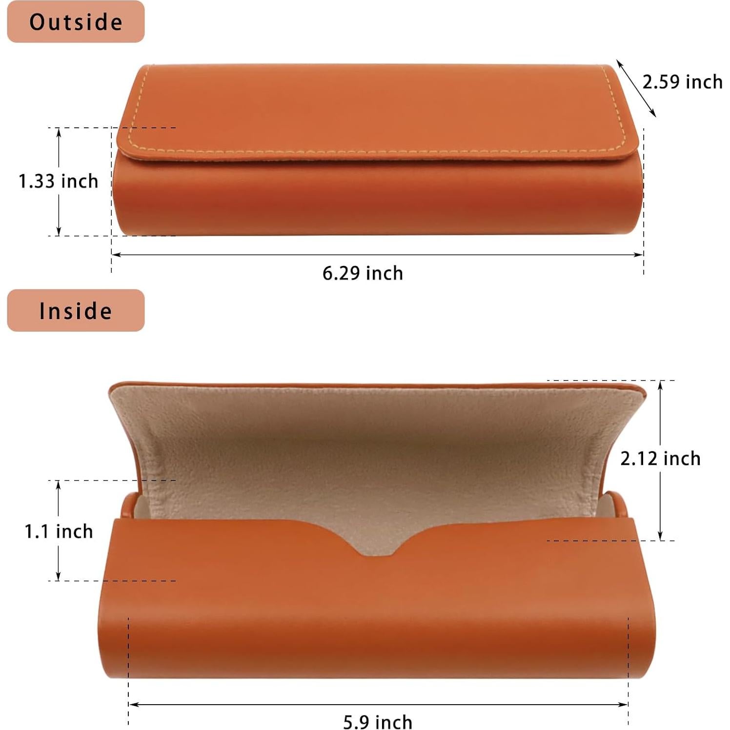 Estuche Duro para Gafas HSYMQ 3 Piezas Negro y Marrón