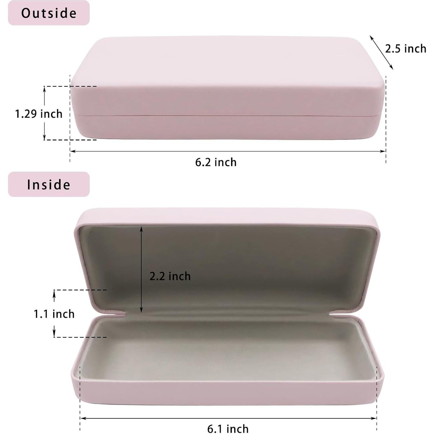 Estuche Duro para Gafas HSYMQ 3PCS Rosa Verde Blanco