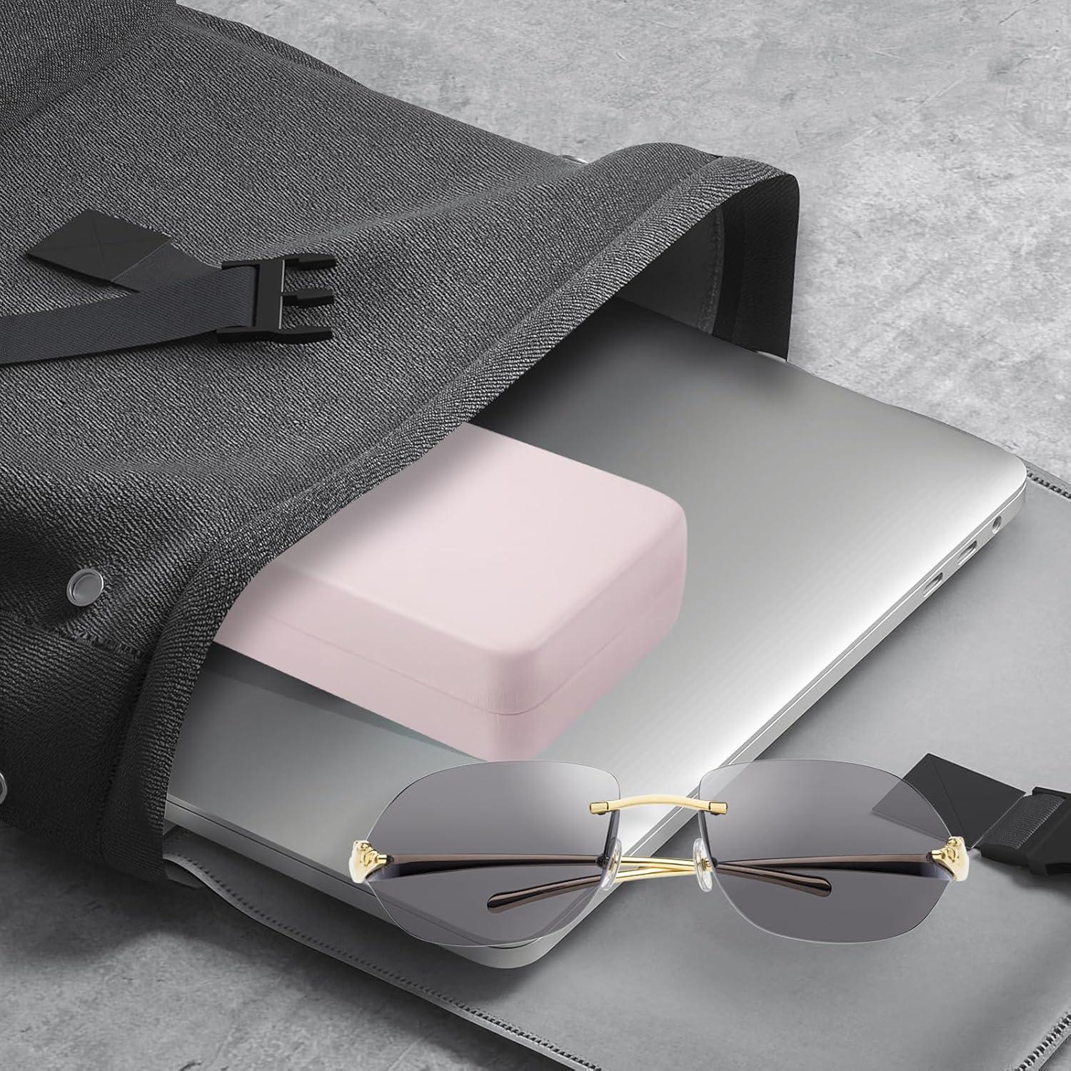 Estuche Duro para Gafas HSYMQ 3PCS Rosa Verde Blanco