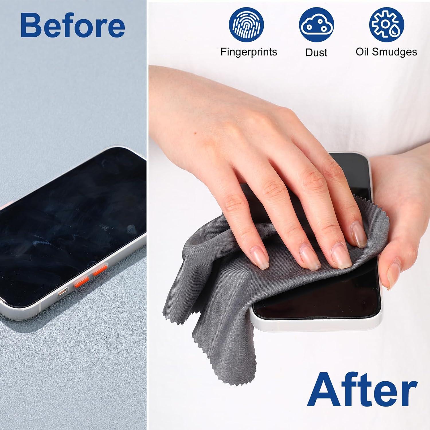 Paño de Microfibra Frienda 50 Pcs 18x15 cm Gris Oscuro