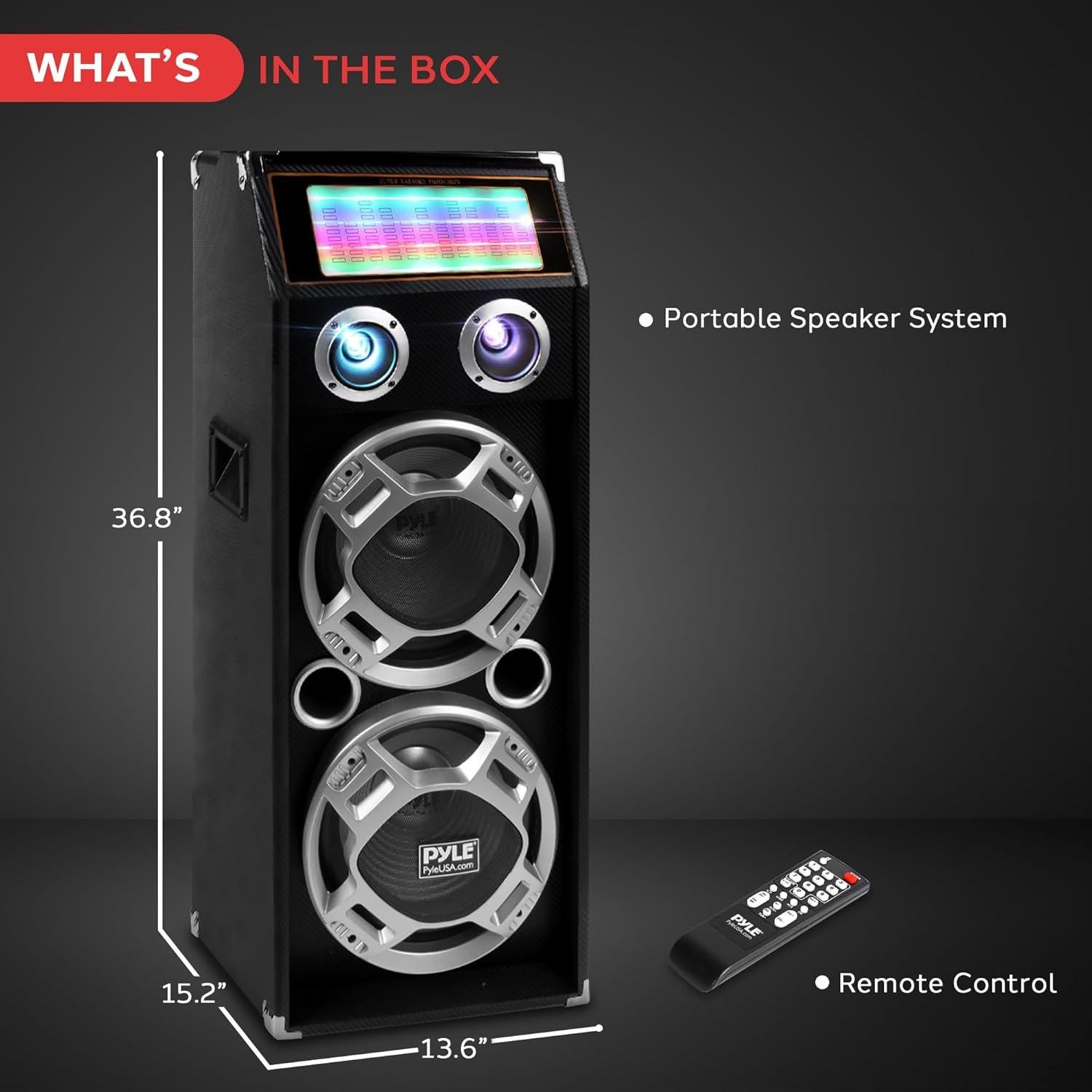 Altavoz PA Activo Pyle PSUFM1035A 1000W Bluetooth DJ