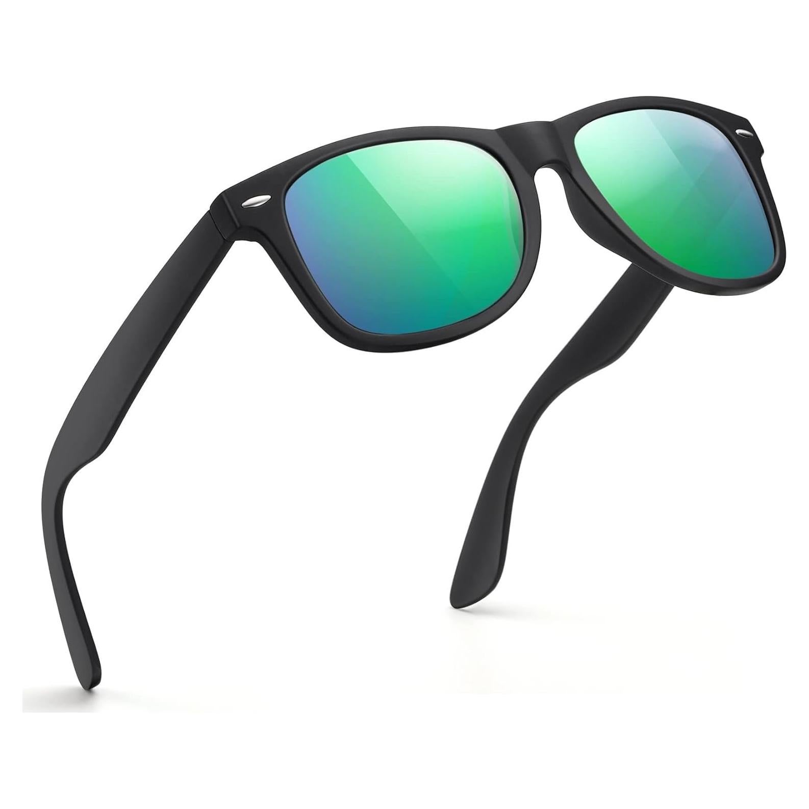 Gafas de Sol Polarizadas FEIDUSUN Retro UV400 Negras