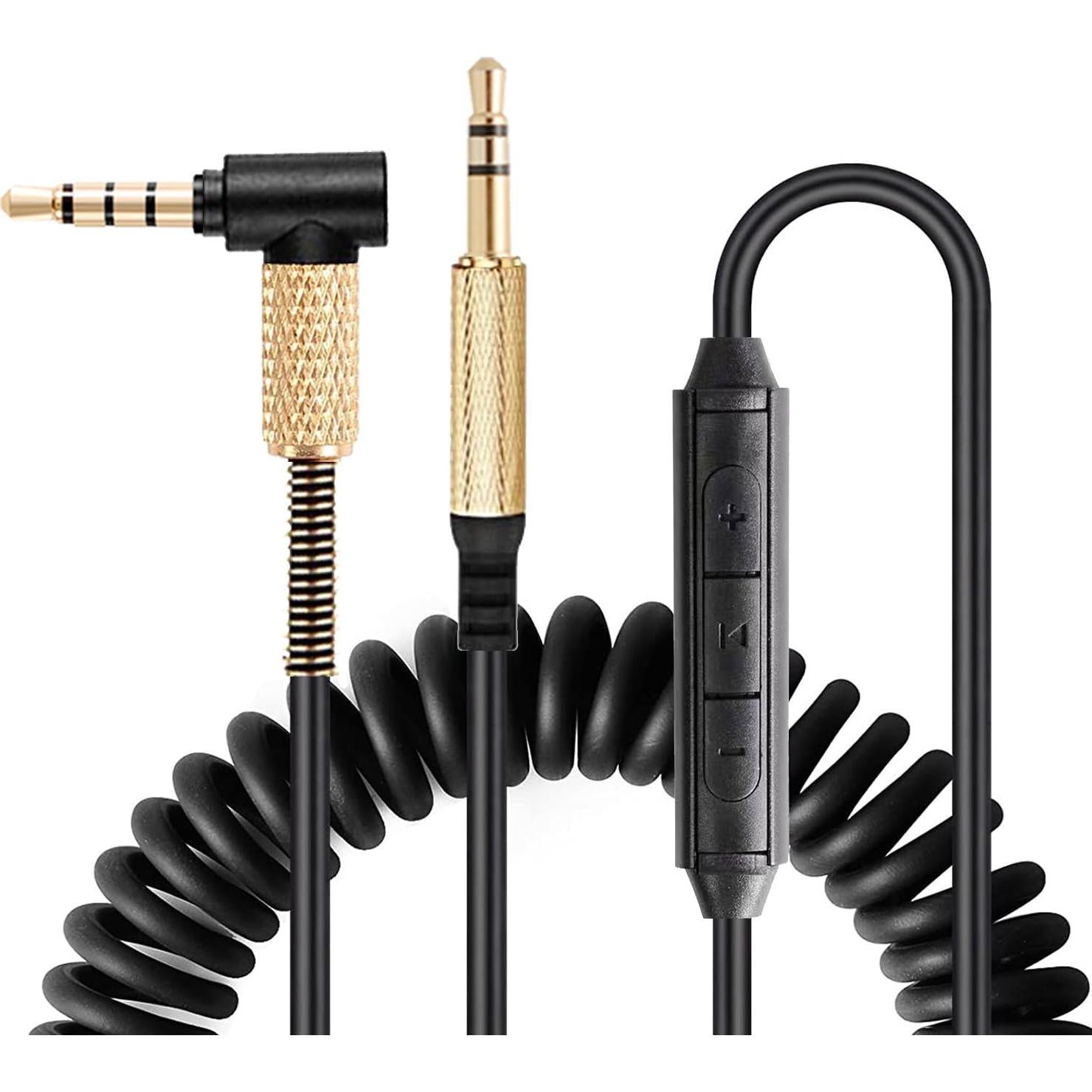 Cable de Audio Enrollado FAAEAL 1.3m a 2.5m con Micrófono