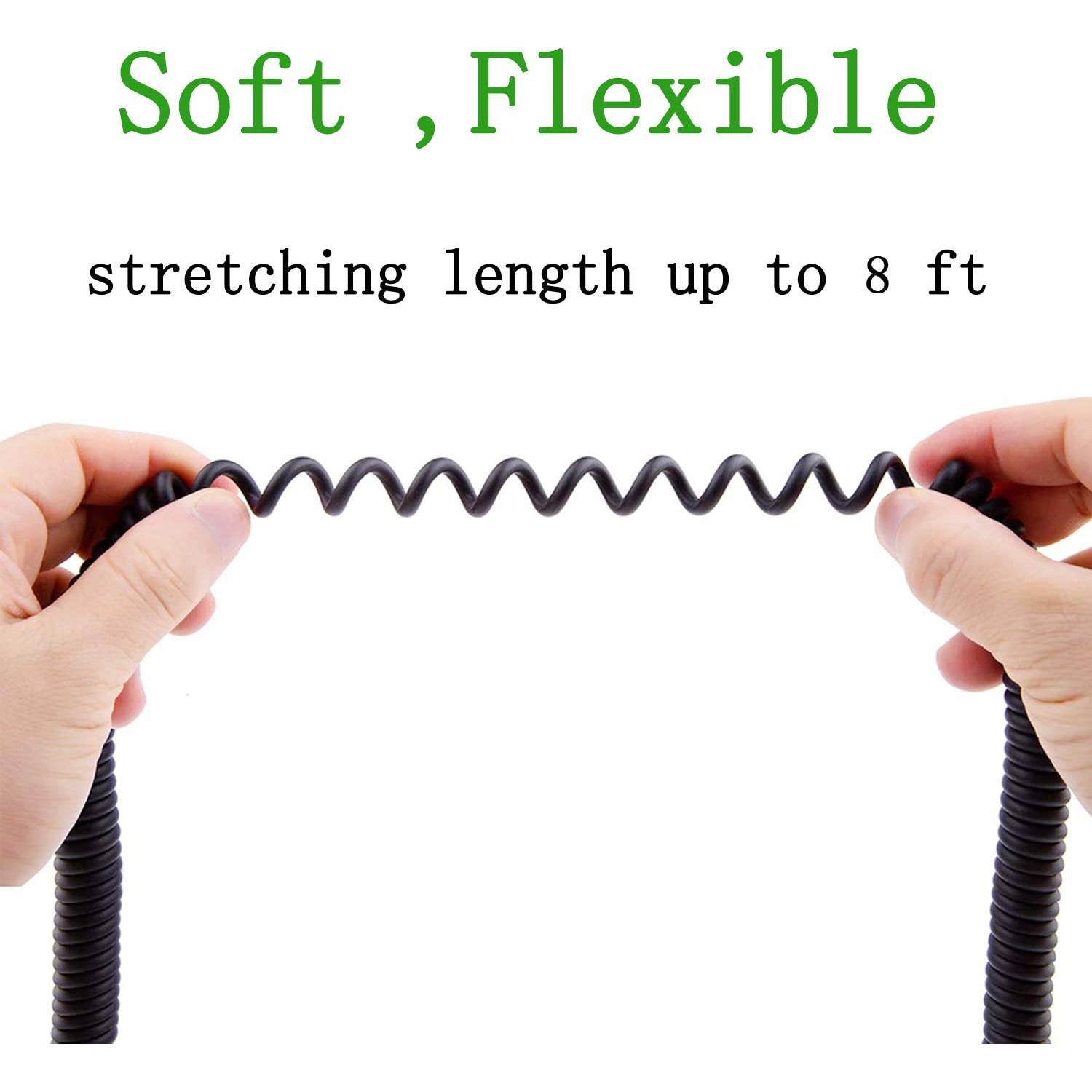 Cable de Audio Enrollado FAAEAL 1.3m a 2.5m con Micrófono