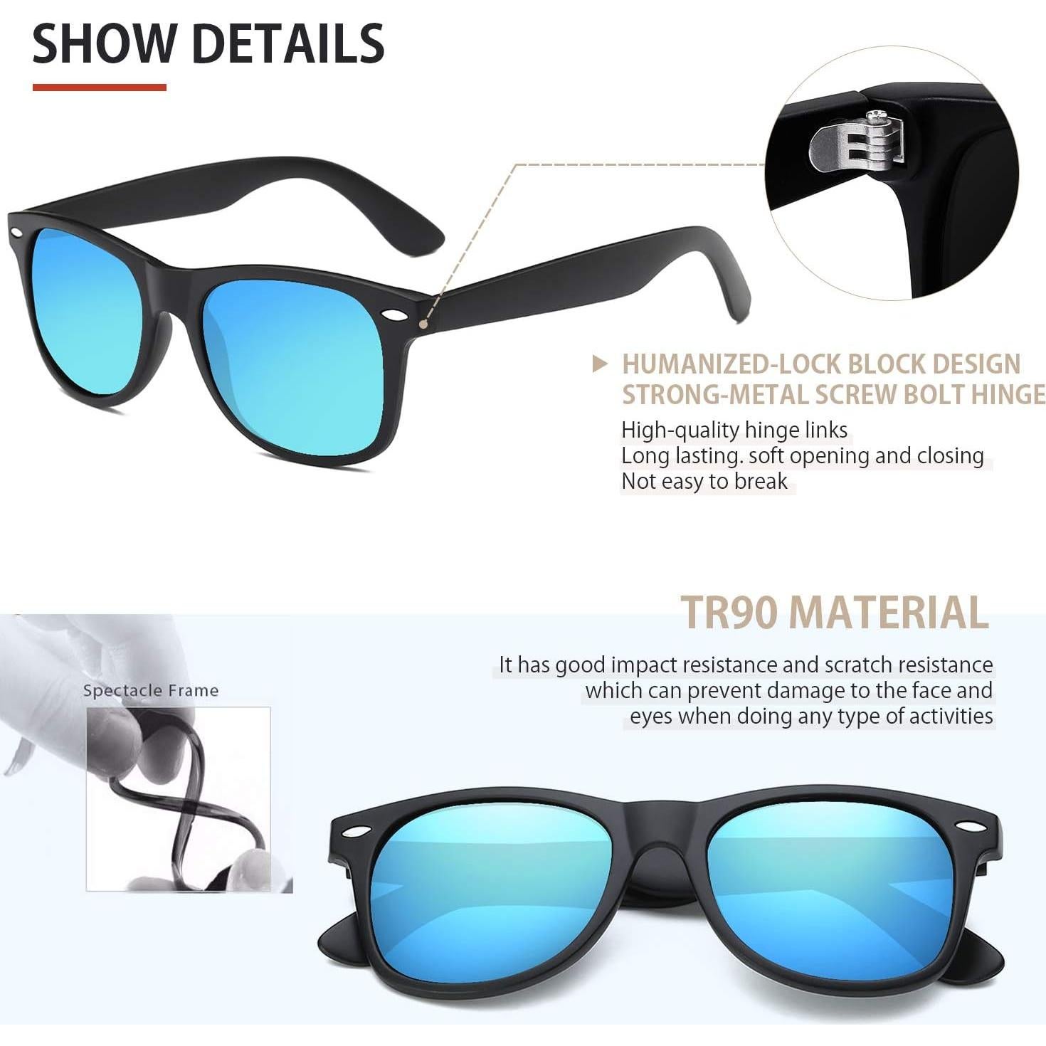 Gafas de sol FEIDUSUN polarizadas UV400 para hombres y mujeres