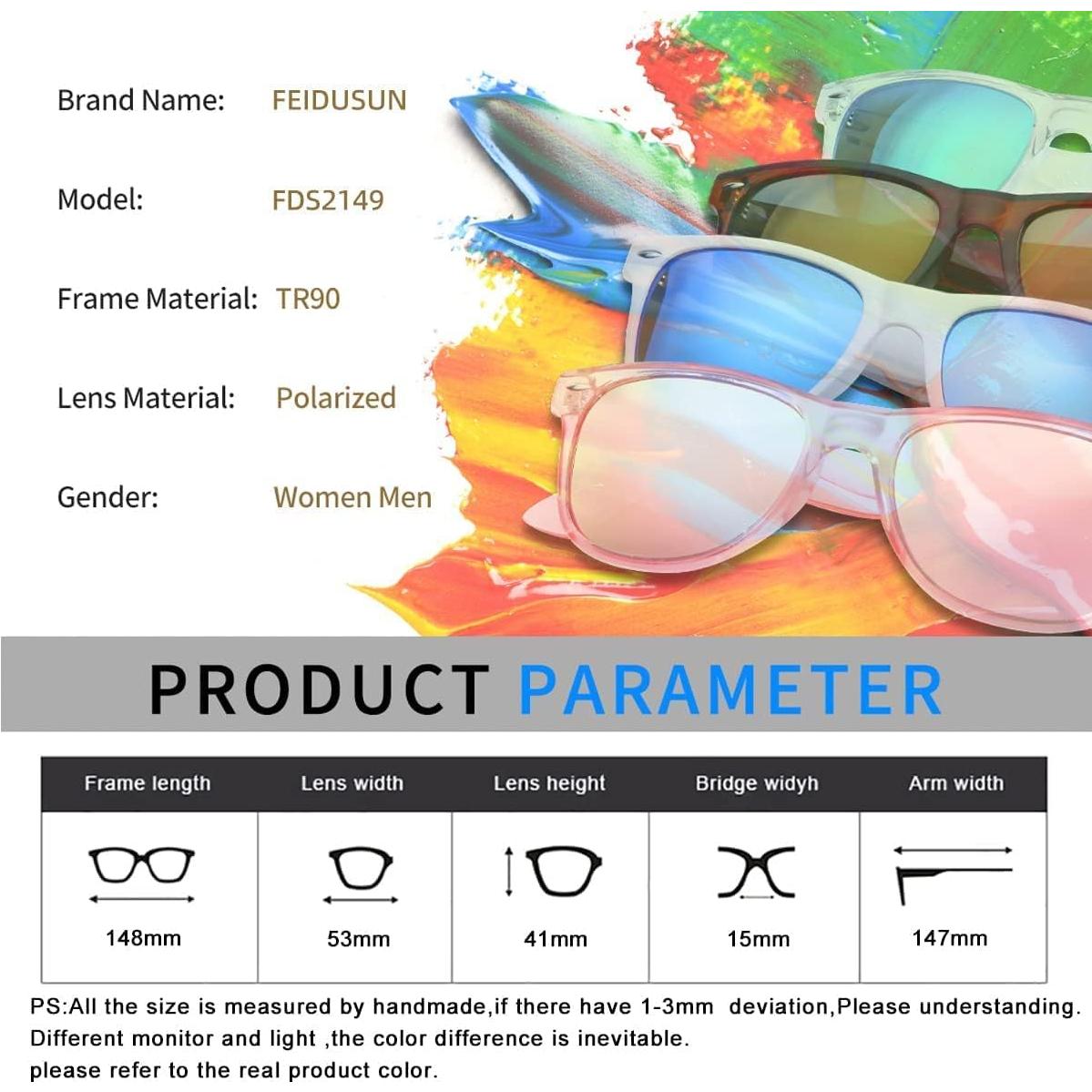 Gafas de sol FEIDUSUN polarizadas UV400 para hombres y mujeres