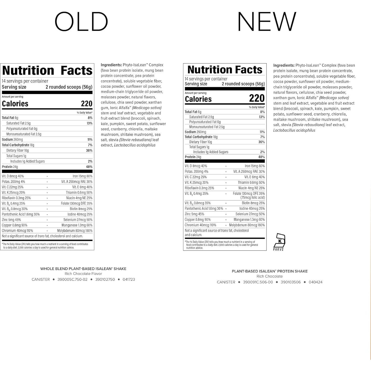 Batido de Proteína IsaLean Isagenix Chocolate 785 g - Vegano