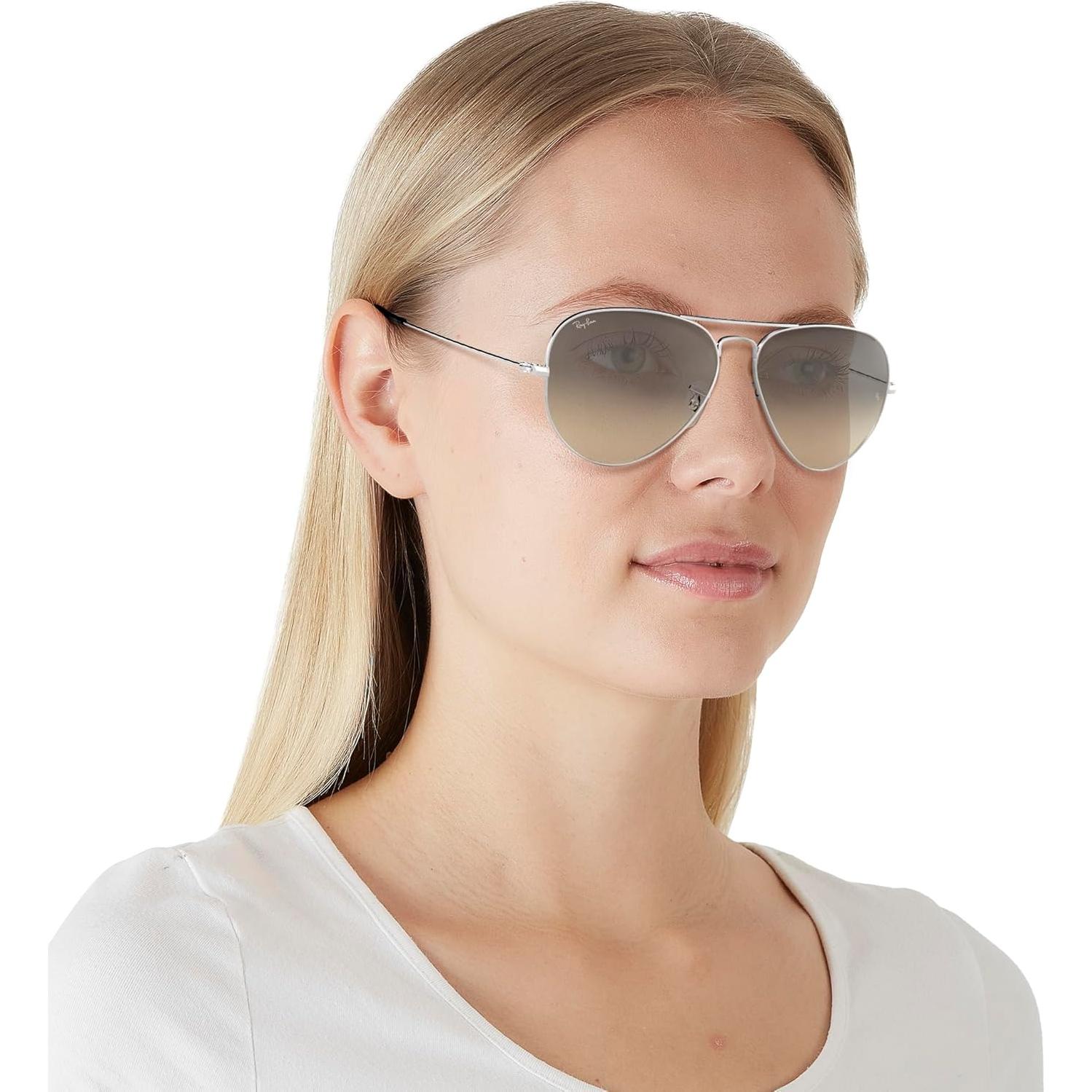 Gafas de sol Ray-Ban RB3025 Aviador 62mm Plata Degradado