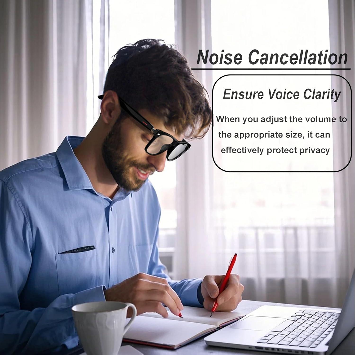 Gafas Bluetooth Meagtlva con Lentes Claras y Audio Abierto