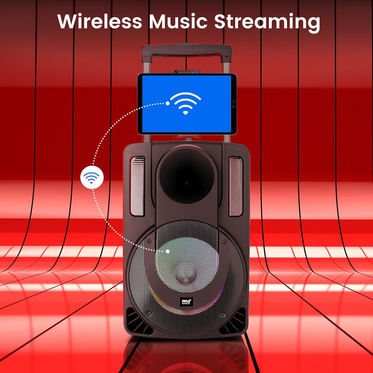 Altavoz PA Pyle PHPWA8TB.5 280W 8" Bluetooth con micrófonos