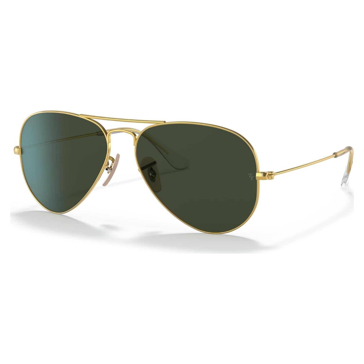 Gafas de Sol Ray-Ban Aviador 58mm Oro Pulido G-15 Verde